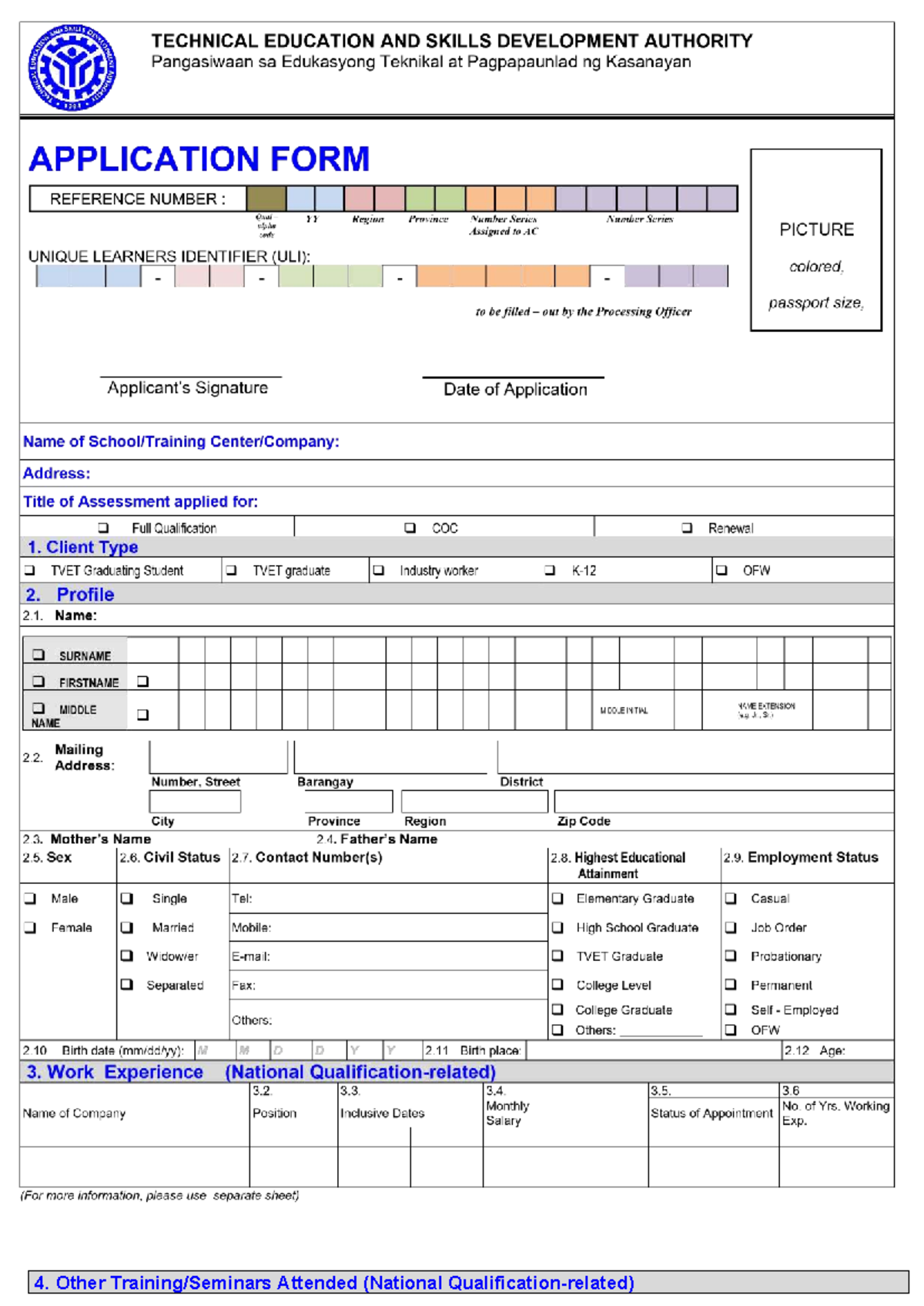 Assessment Application Form - National 4.1 Details and Requirements ...