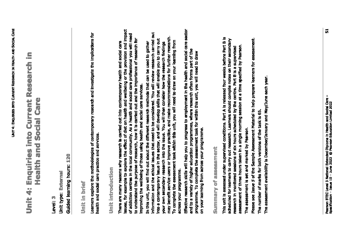 Unit 4: Research Methodologies in Health & Social Care (Level 3) - Studocu
