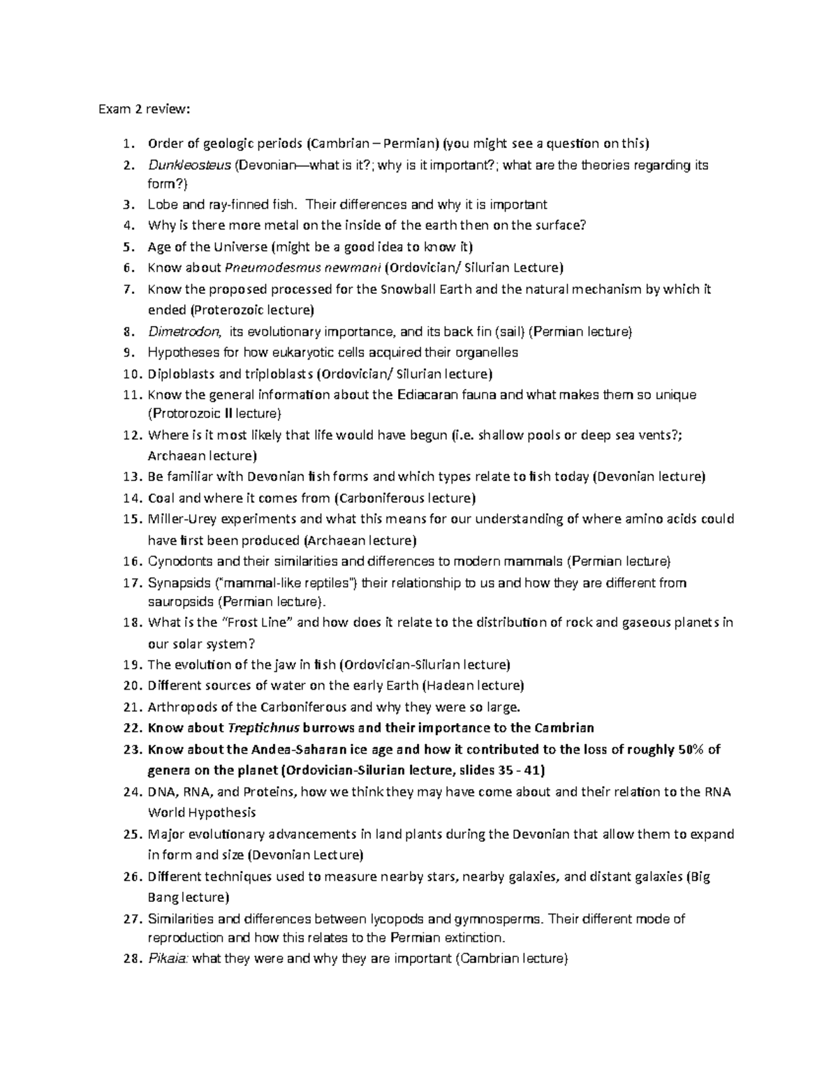 Geology 101: Exam 2 Review and Key Concepts Overview - Studocu
