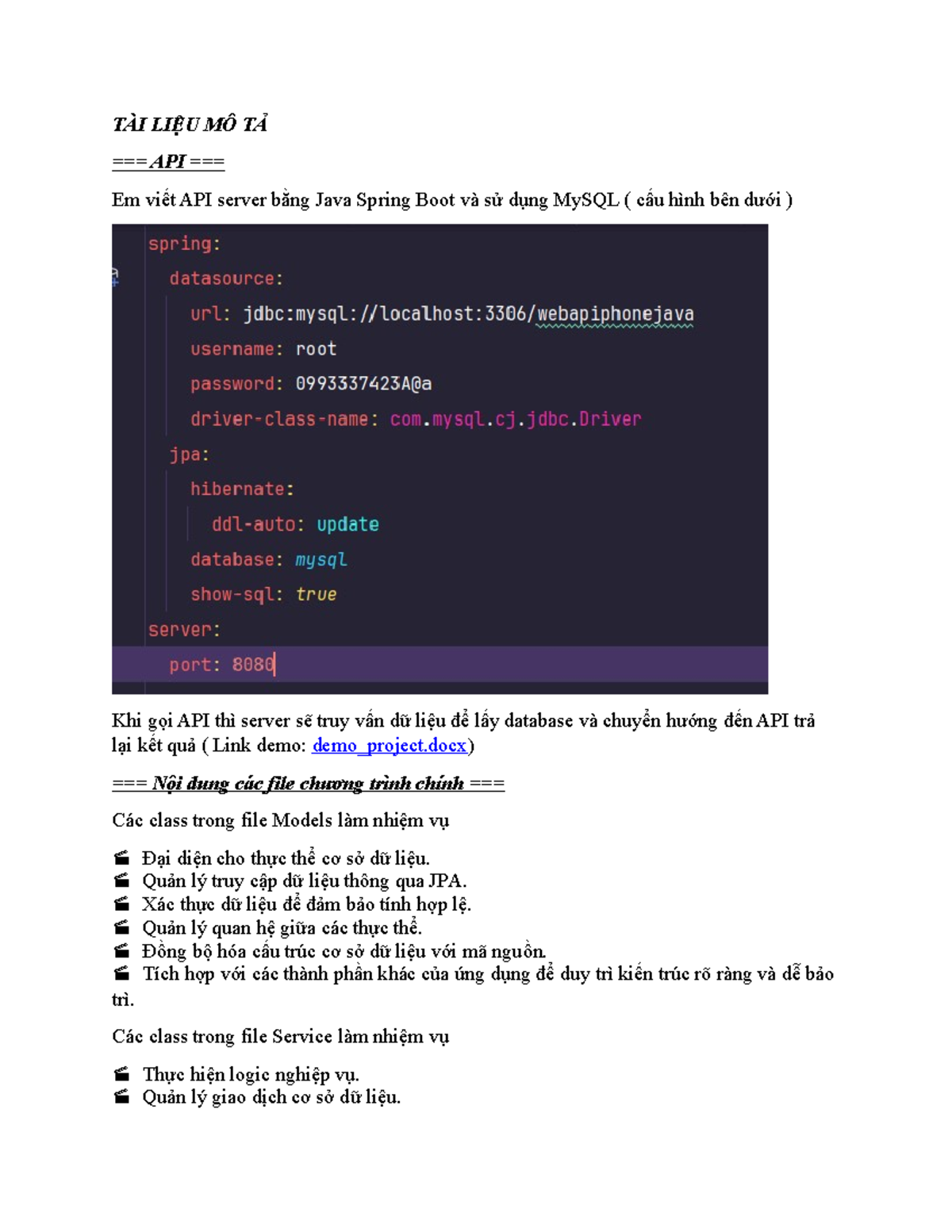 Readme - Okxs - TÀI LIỆU MÔ TẢ === API === Em viết API server bằng Java ...