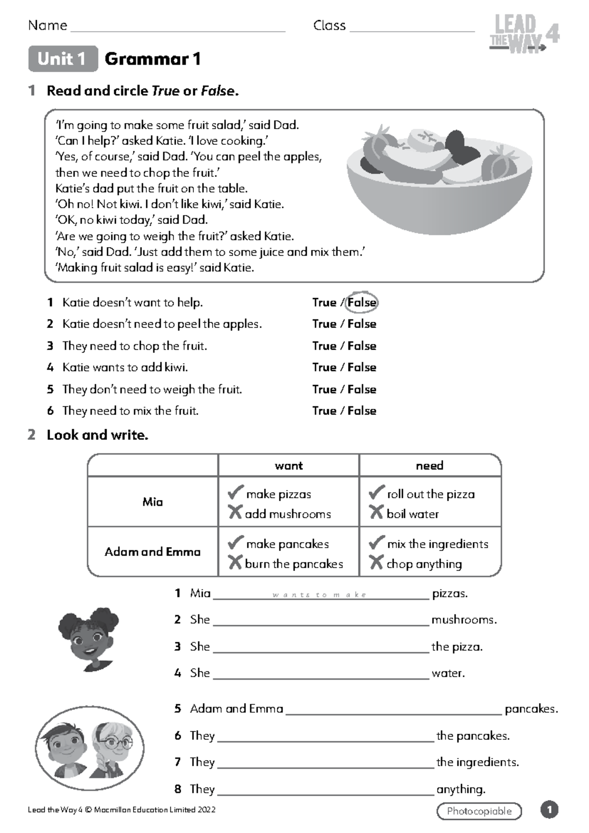 Unit 1-9 Grammar Review for Lead the Way 4 (Final Exam) - Document Preview