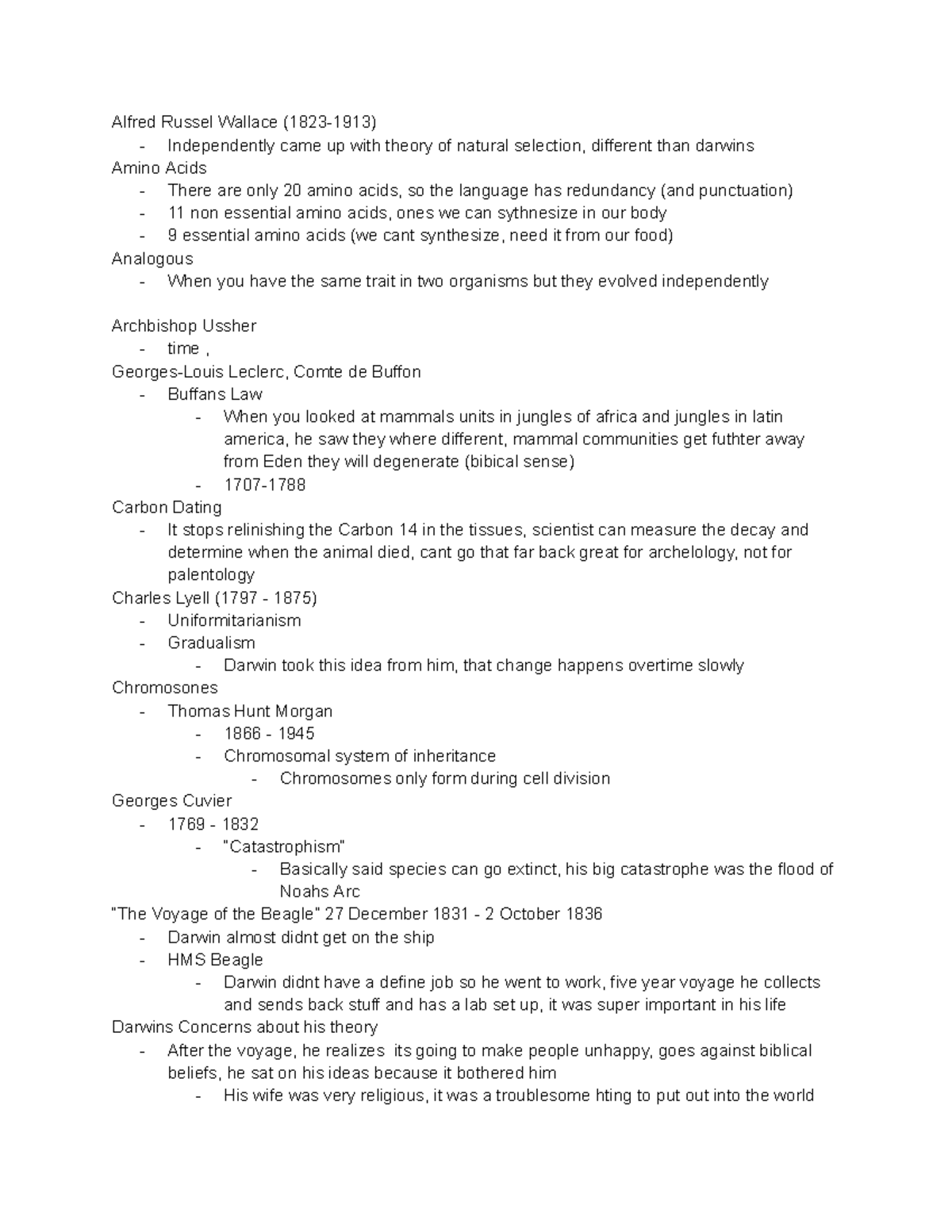Anthropology Study Guide: Midterm 1 on Evolution and Natural Selection ...