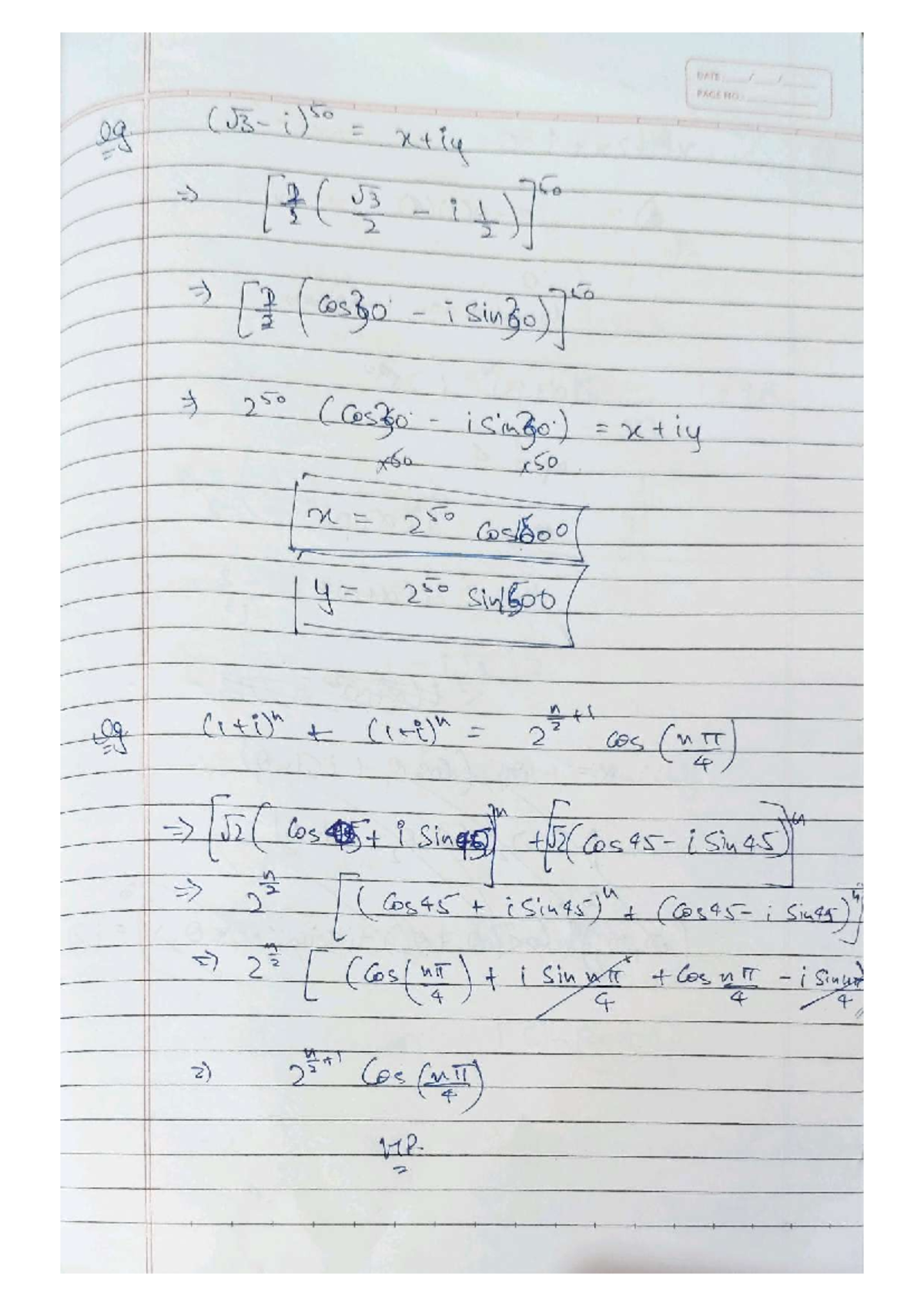 Maths Class 11: Complex Numbers Short Notes (Part 2) - Studocu
