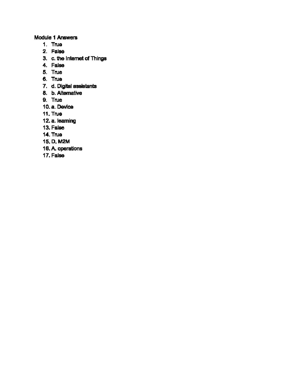 Module 1 - Students will gain the knowledge, skills and abilities to ...
