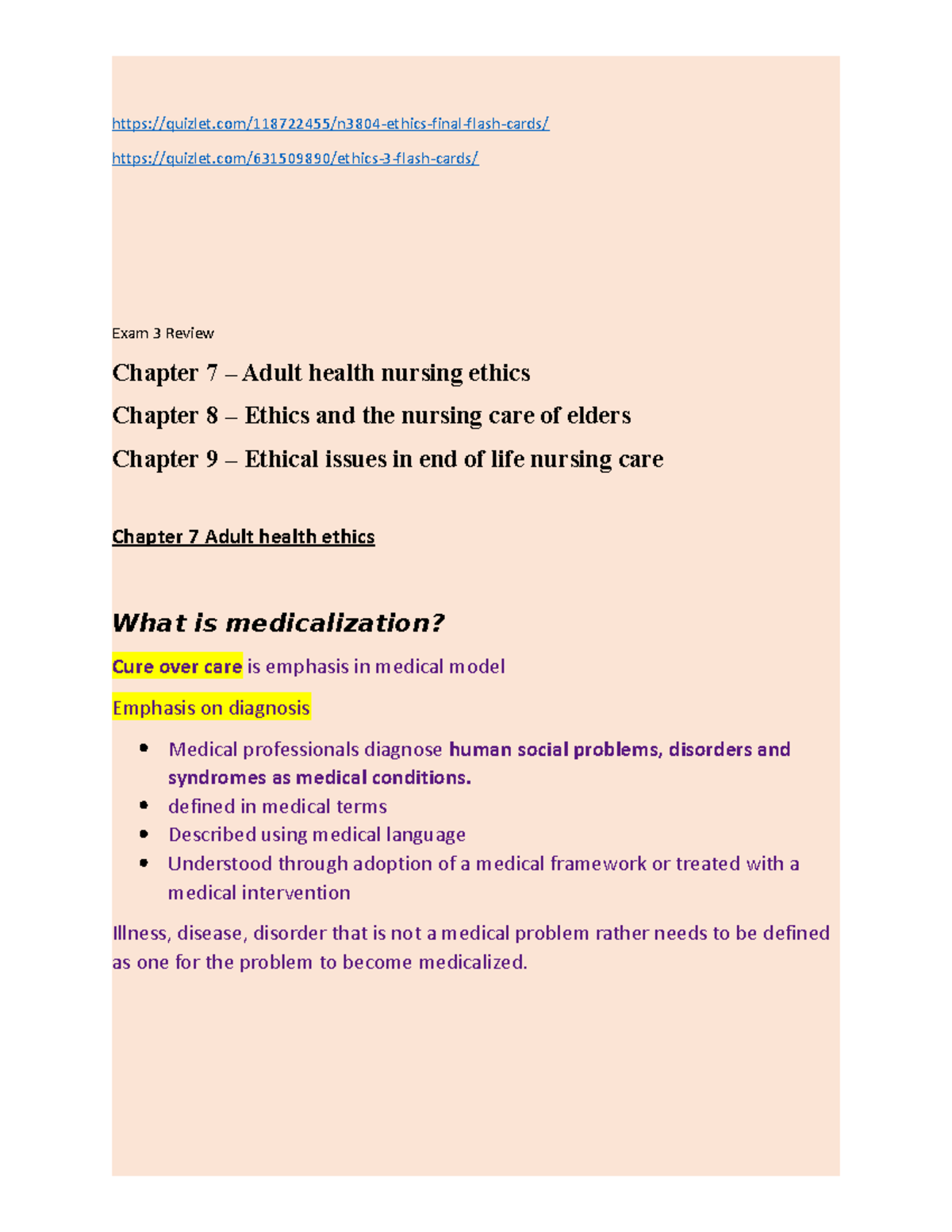 N3804 Ethics Exam 3 Review Study Guide: Key Concepts & Issues - Studocu