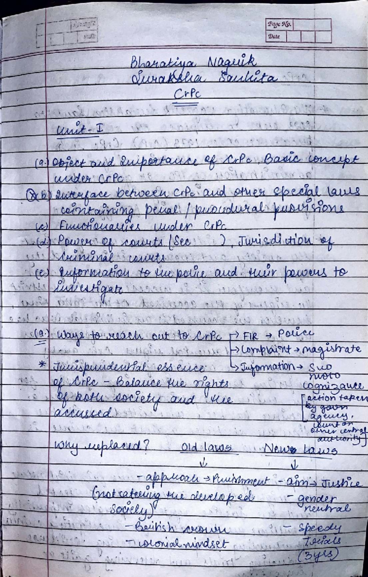 Bnss 1 - Lecture Notes on Key Concepts and Theories - Studocu