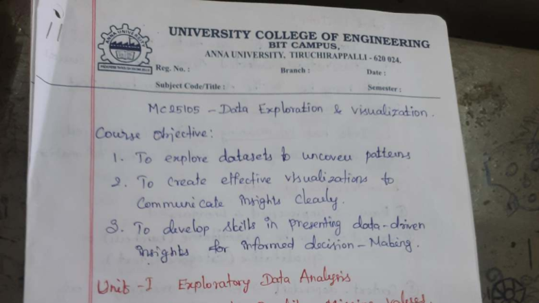 Exploratory Data Analysis Techniques - ENG 620 Final Exam Notes - Studocu