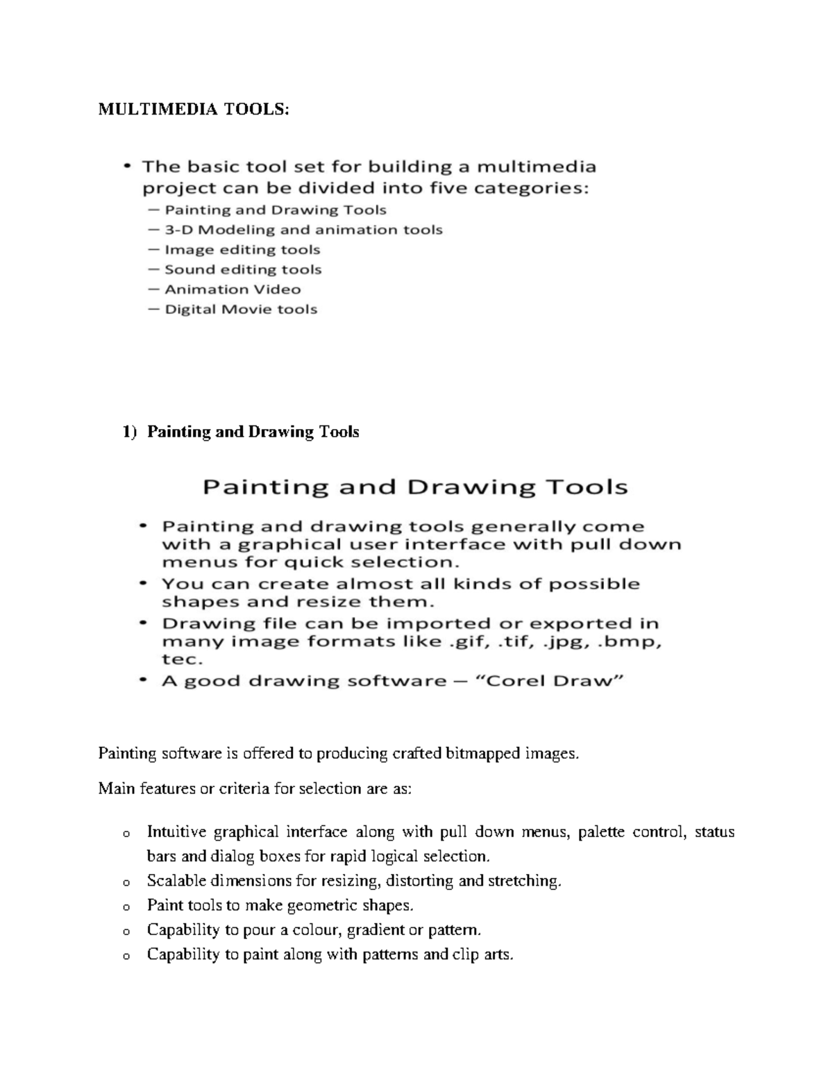 Multimedia Tools - Lecture Notes 3 Explained in Detail - Studocu