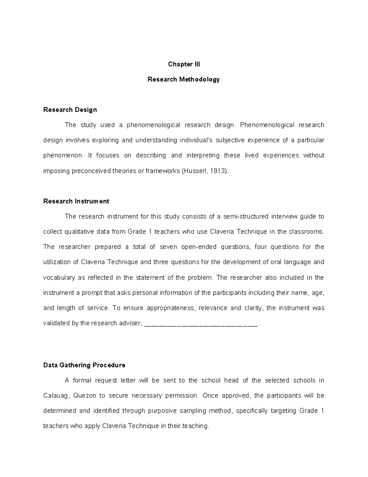 Sample-chapter-3 - sample practical research chapter 3 - Chapter III ...