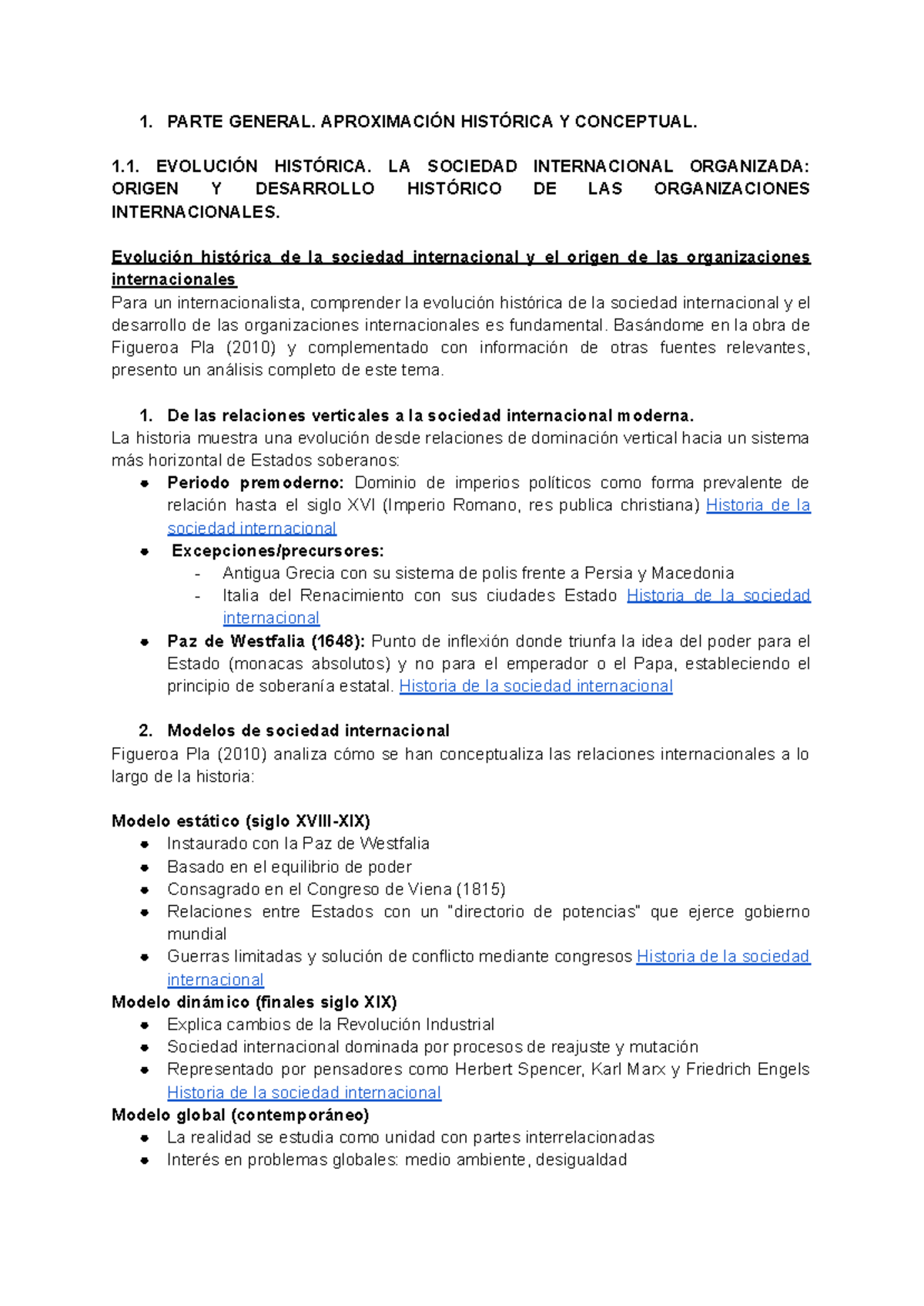 Temario Abordado en Partes de Forma Completa M1 - 1. PARTE GENERAL ...