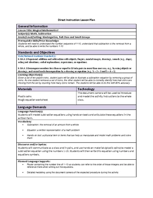 C381 Final Exam - 3D Shapes Lesson Plan for Kindergarten - Studocu
