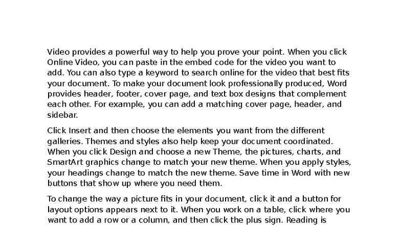 Word Document Tips: Enhancing Your Work with Video & Design - Studocu