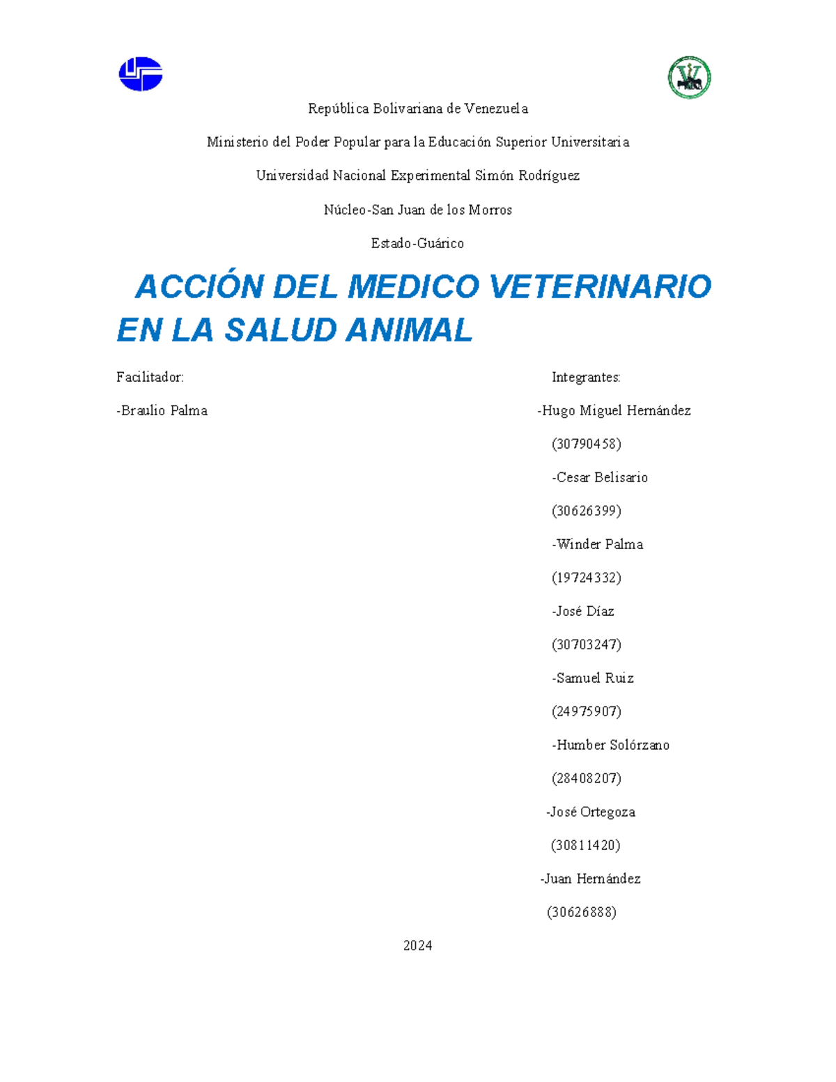 Prácticas Profesionales 1: El Rol del Médico Veterinario en Salud ...
