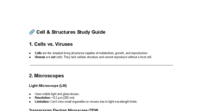 Cell Structure & Function: Study Guide on Mitosis, Meiosis, & Genetics ...
