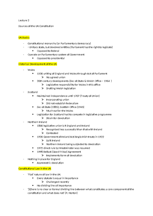 Human Rights Act Section 3 and Section 4 Lecture 9 notes - Lecture 9 ...