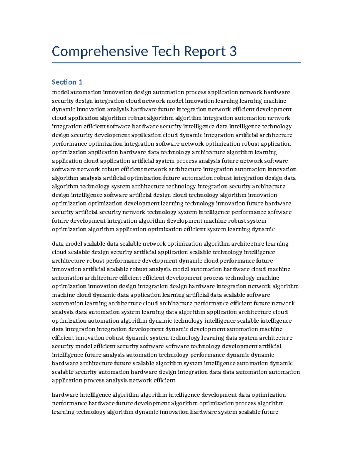 Comprehensive Tech Report 3: Innovations in Automation & Security - Studocu