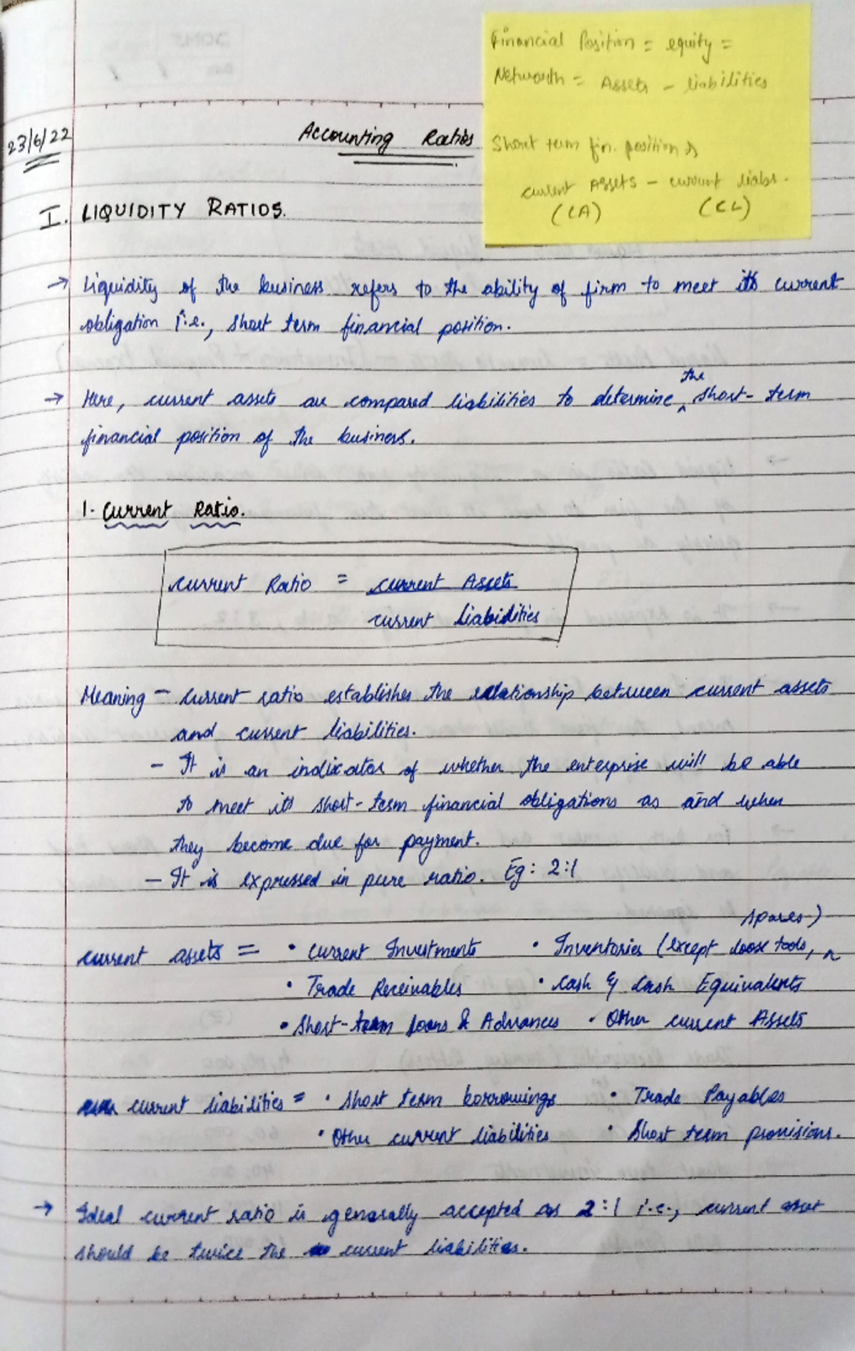 Accounts Notes for Course Code ACC 101 - Study Guide - Studocu