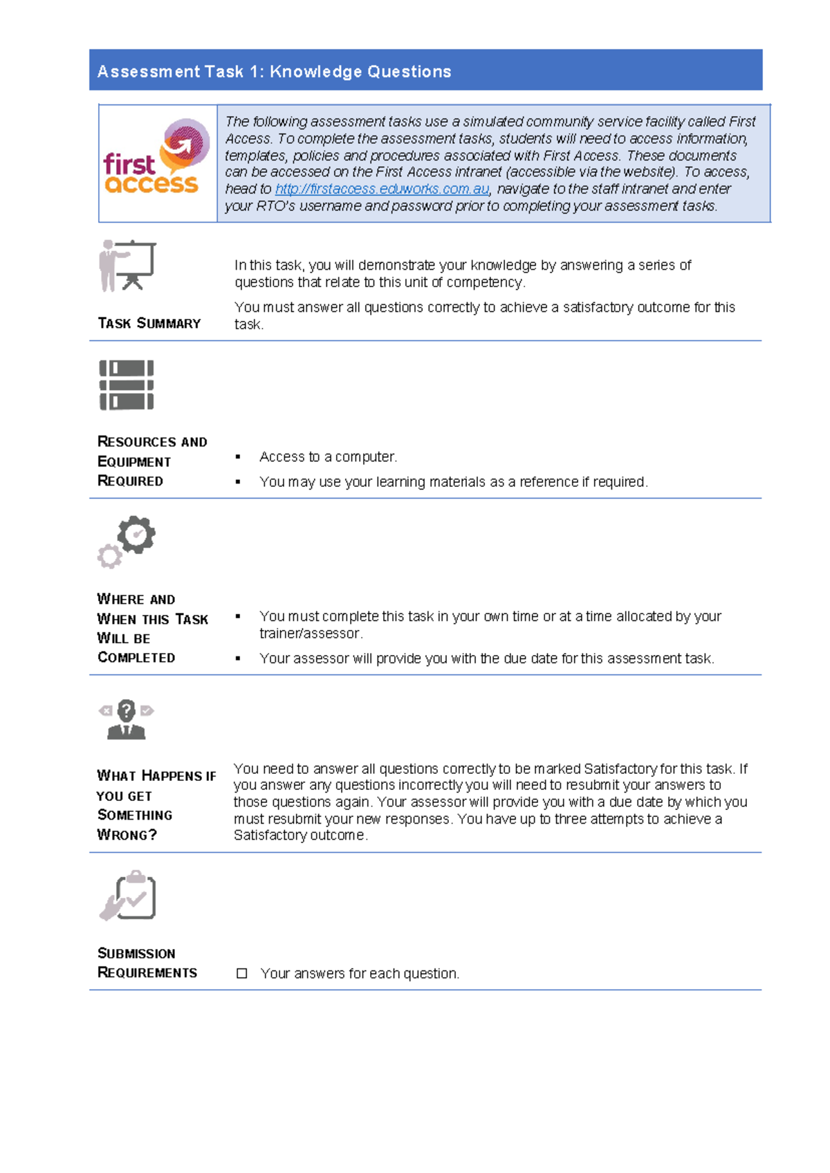 CHC42021 Assessment Task 1: Knowledge Questions on Human Rights - Studocu