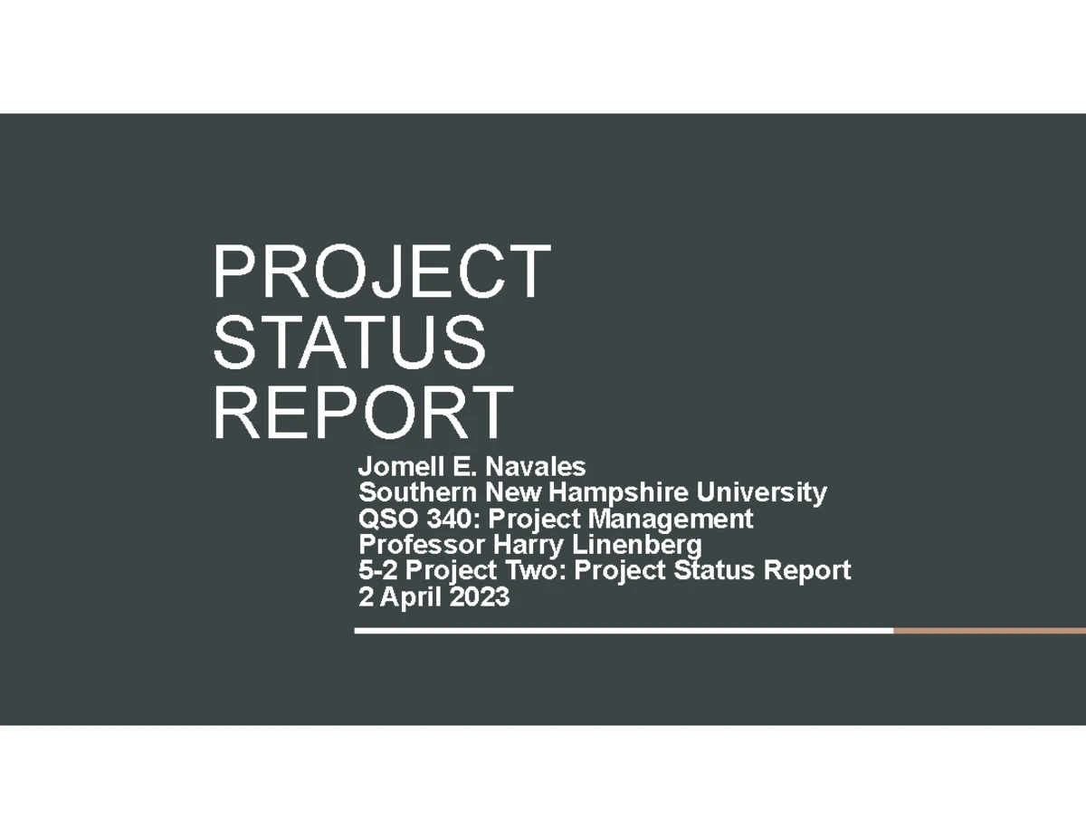 QSO 345 Milestone Two Project Charter Template - Predictive Methodology ...