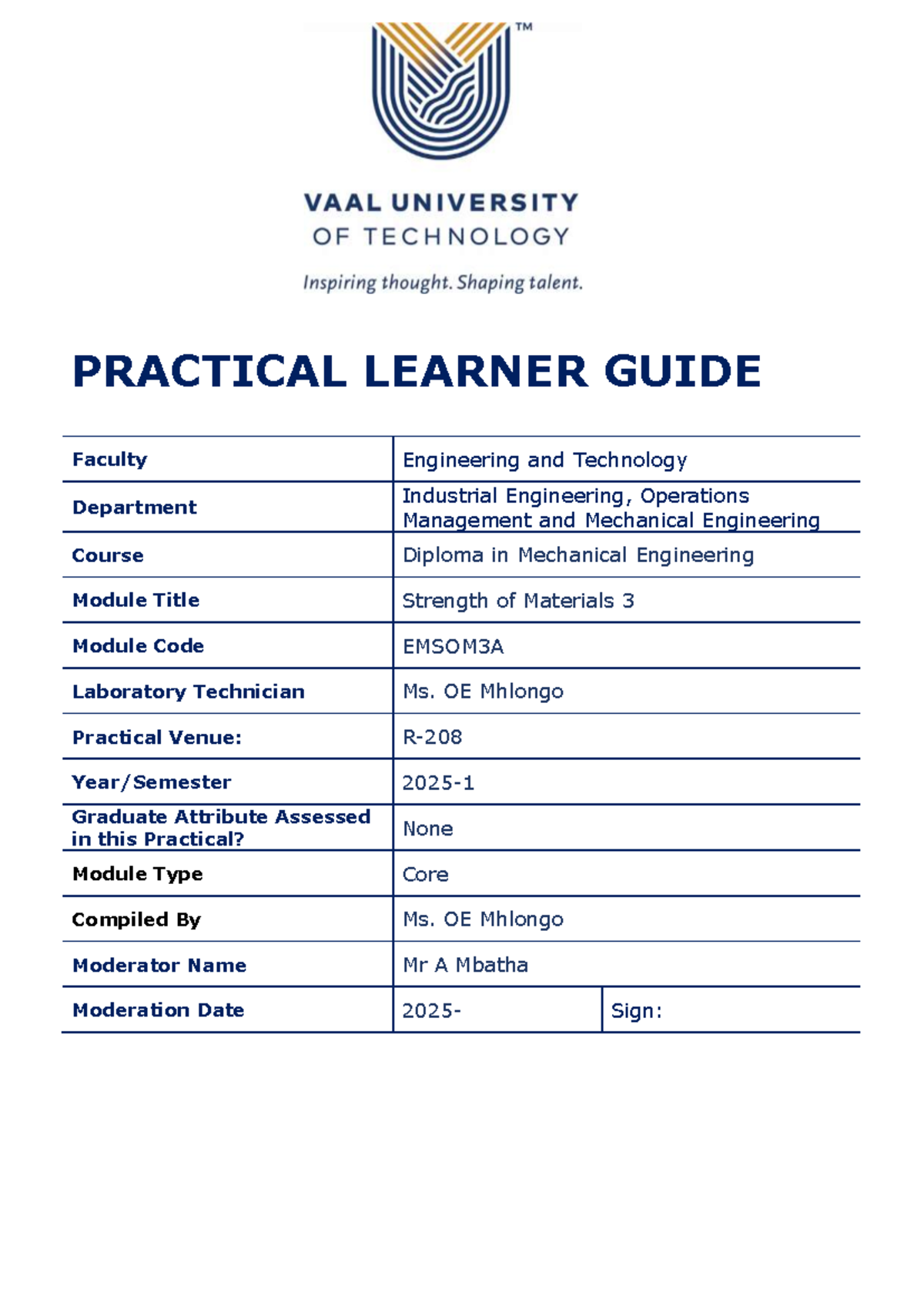 Ieomme Practical Learner Guide Emsom 3A - PRACTICAL LEARNER GUIDE ...