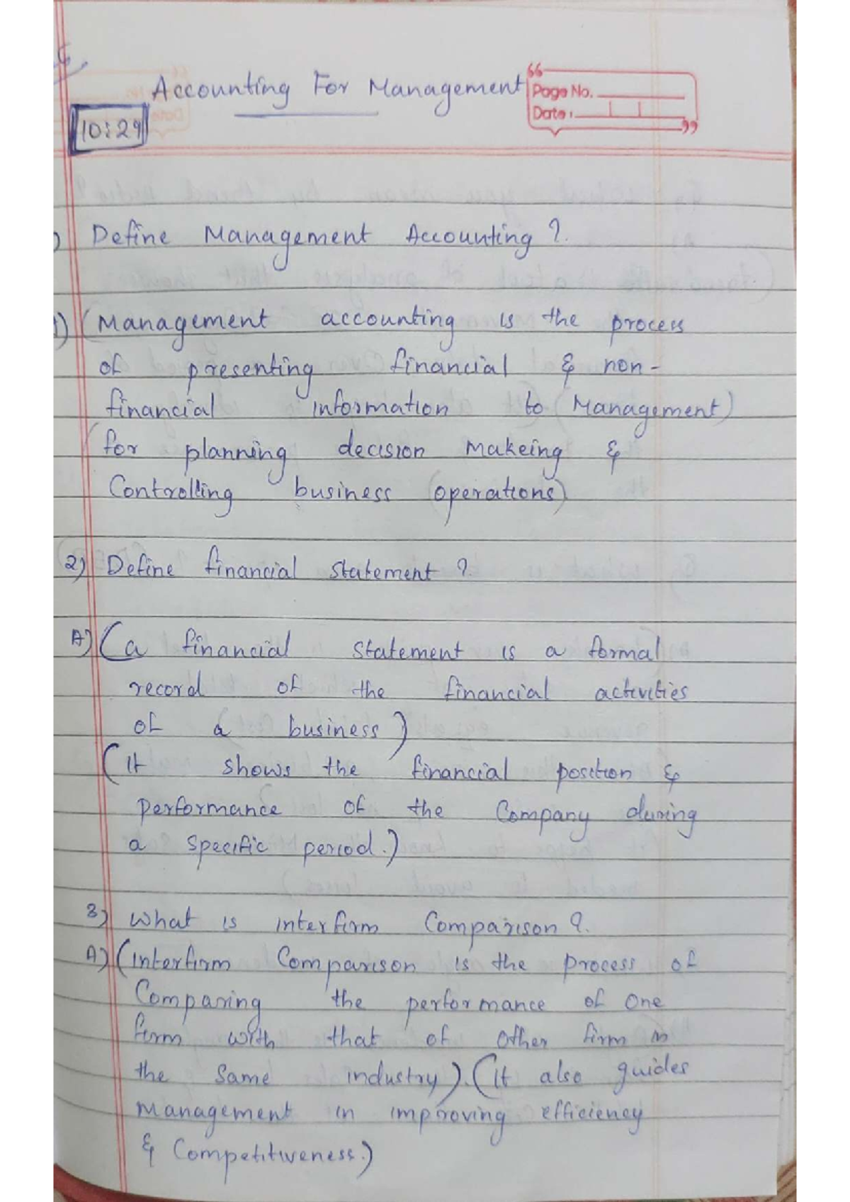 Accounting for Management Notes: Key Concepts and Analysis - Studocu