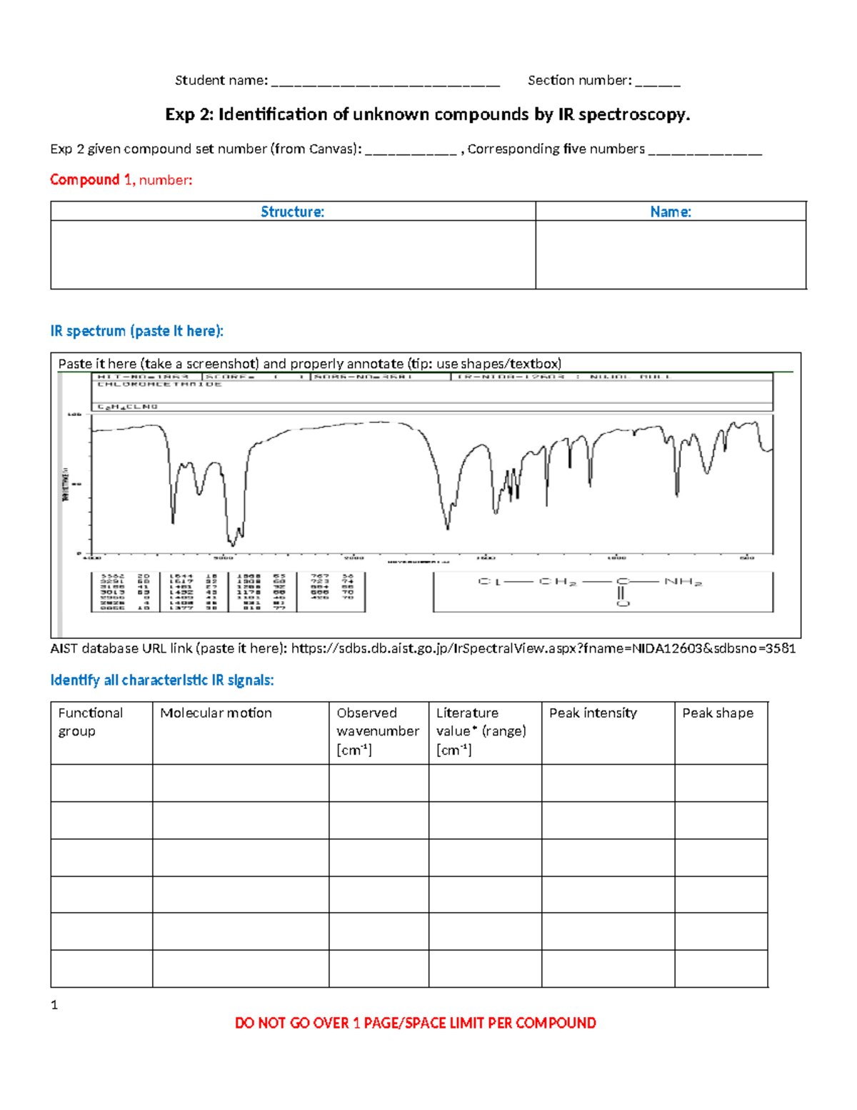IR assignment template - Student name ...