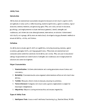 Neuro psychology tests - NEUROPSYCHOLOGICAL AND DIAGNOSTIC TESTING ...