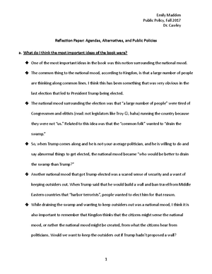 Reflection Paper A Practice Guide To Policy Analysis - Did my thinking ...
