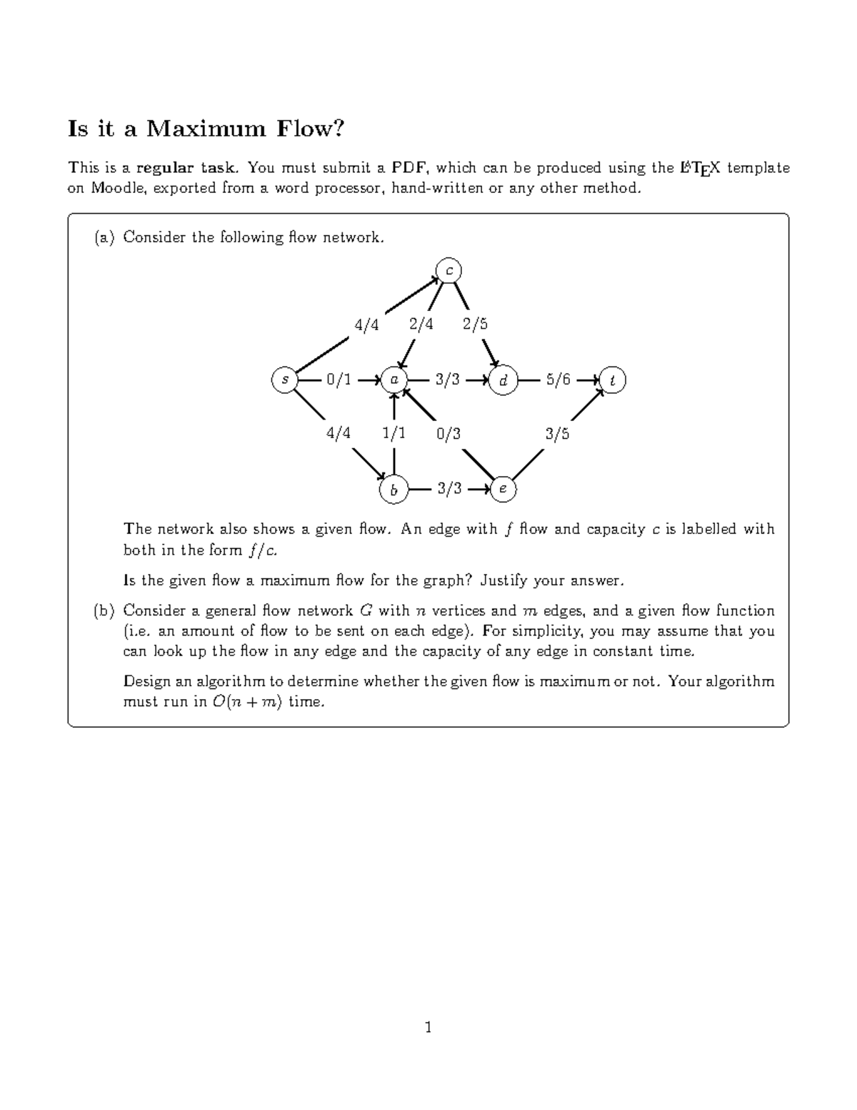 Max Flow Problem Solution - Week 7 (CS 101) - Studocu