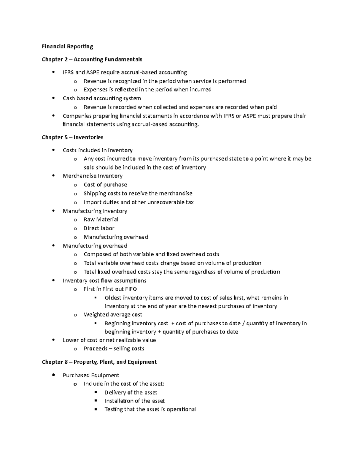 Financial Reporting - Lecture notes 7 - ACCT 341 - UCalgary - Studocu