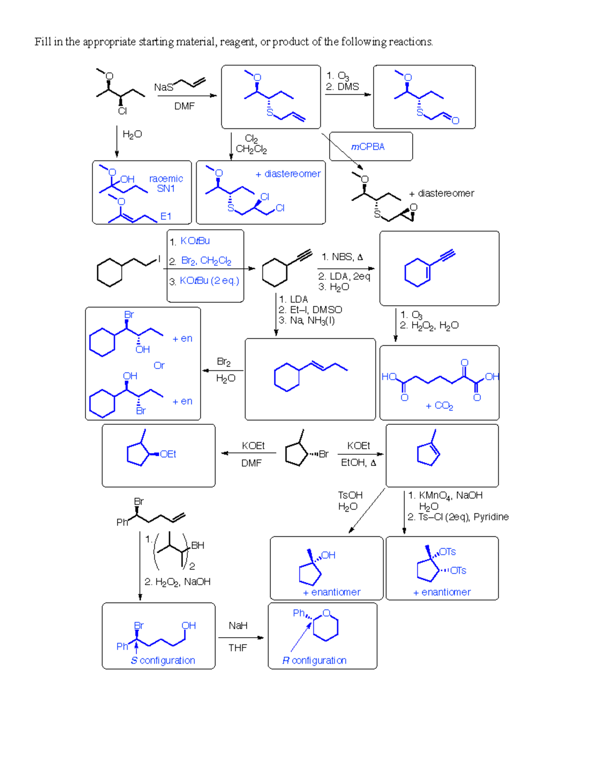 Lecture 23B Key: Reaction Mechanisms and Reagents Analysis - Studocu