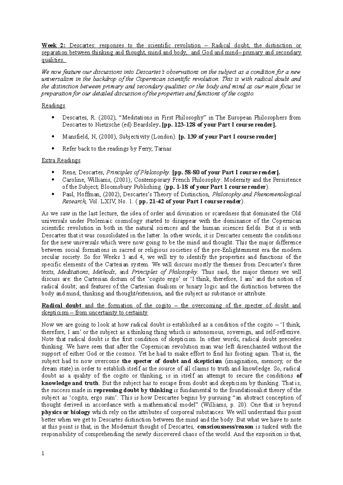 Week 2 lecture material and notes - POL2002S - Studocu