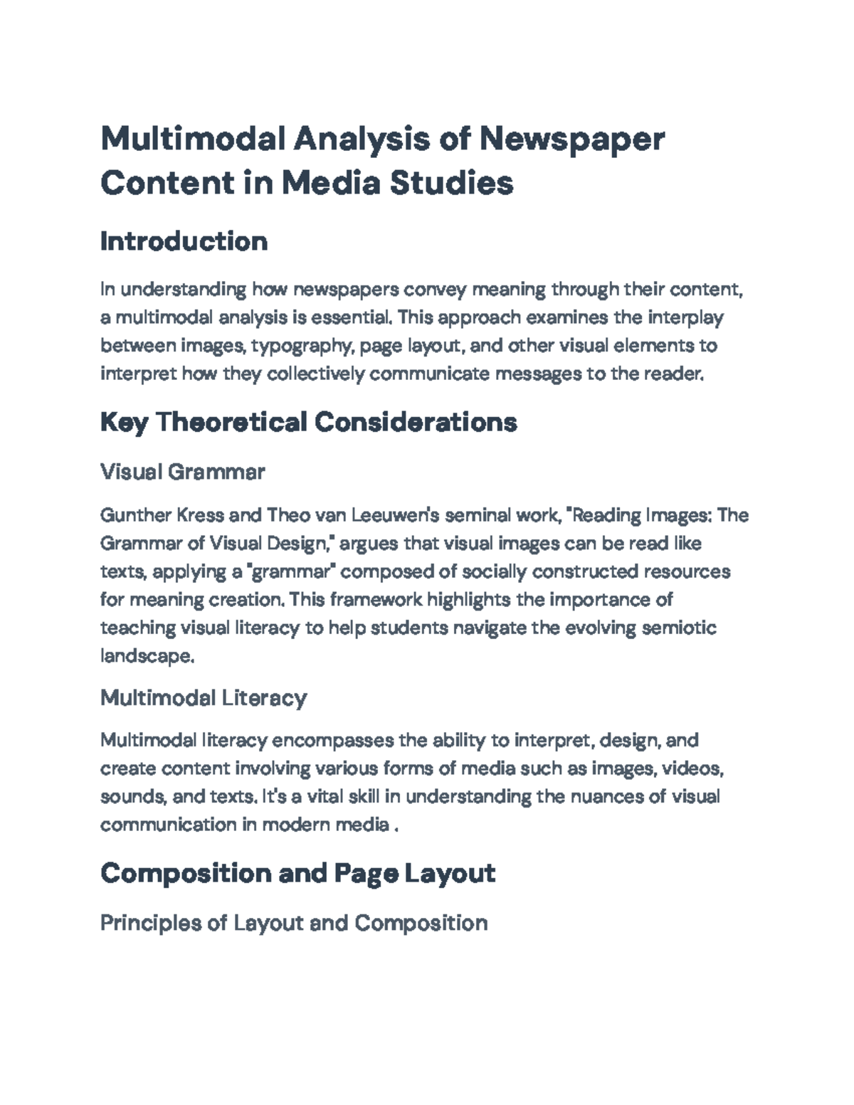 Multimodal Analysis of Newspaper Content in Media Studies - Multimodal ...