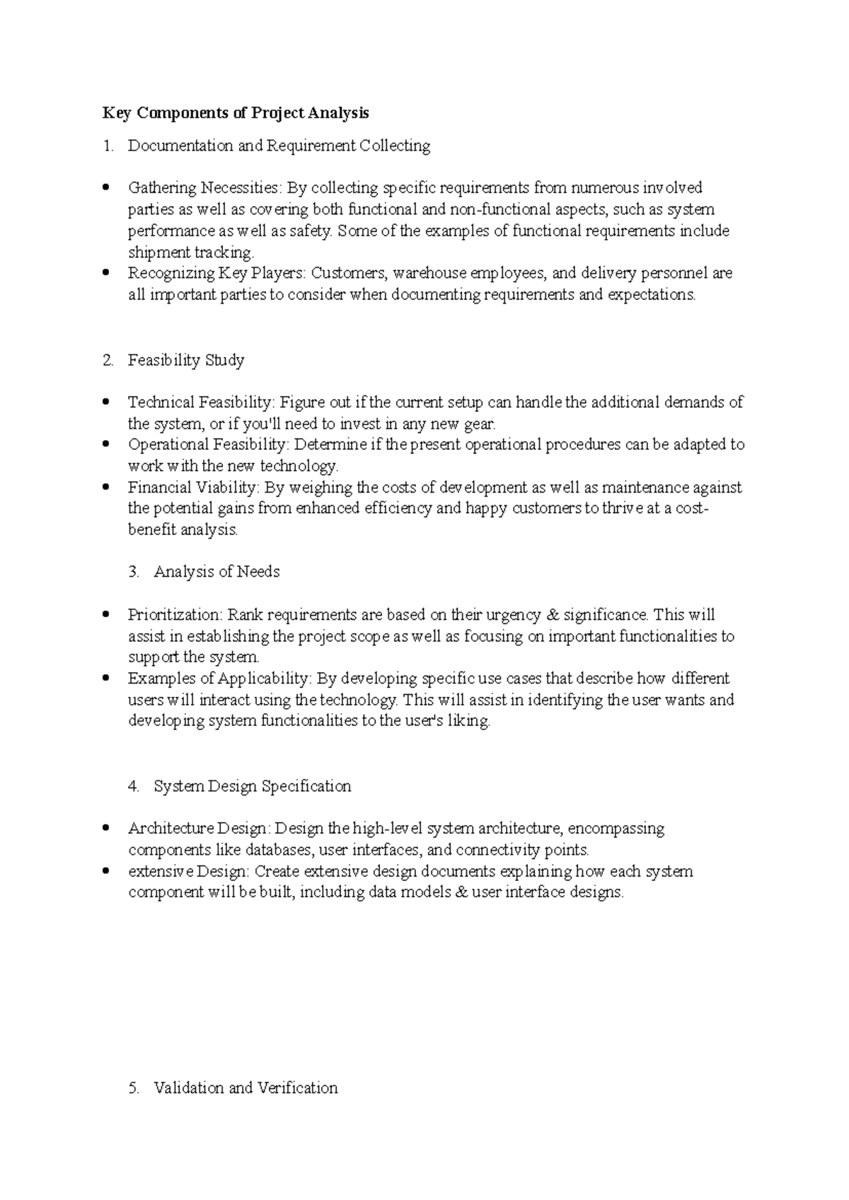 Project Analysis - idk - Key Components of Project Analysis ...