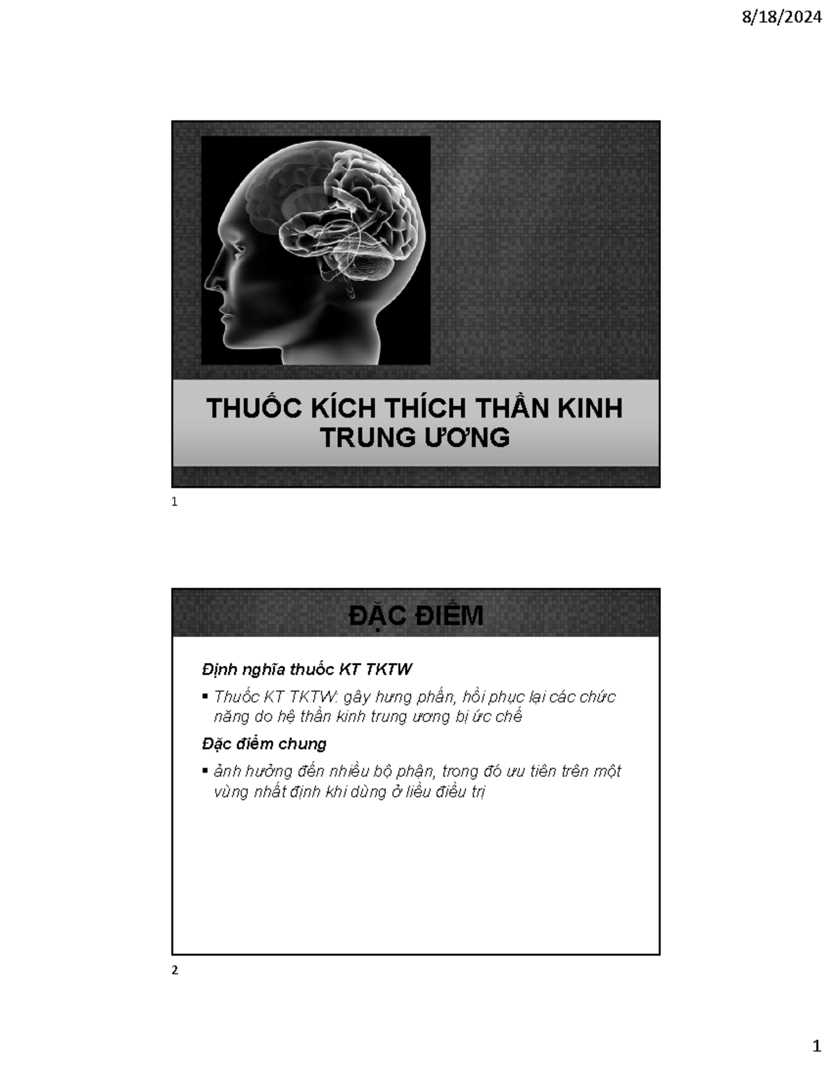 Thuốc kích thích TK TW - This is the notes file for the subject ...