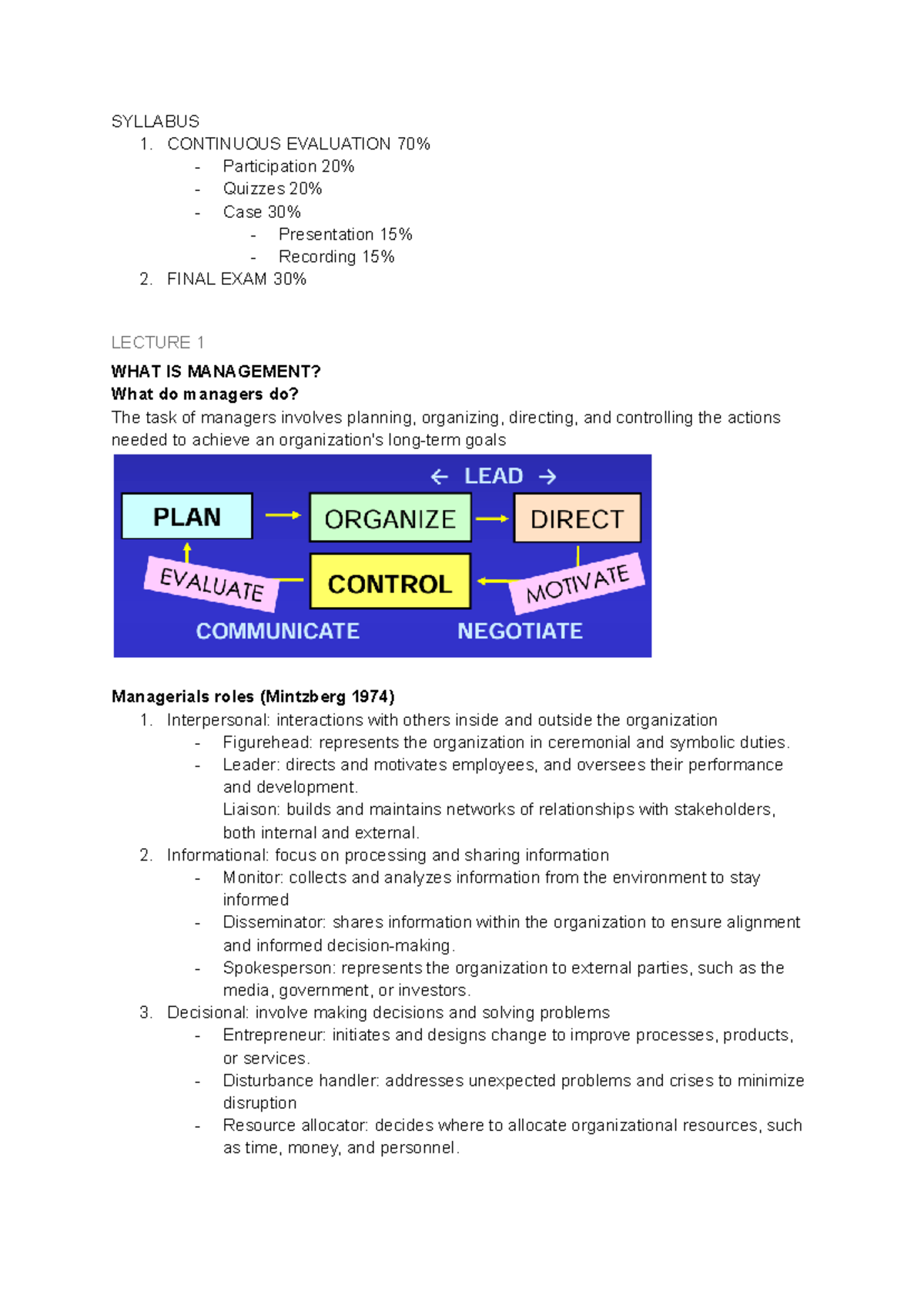 Strategic Management (SM-101) - Comprehensive Lecture Notes Overview ...
