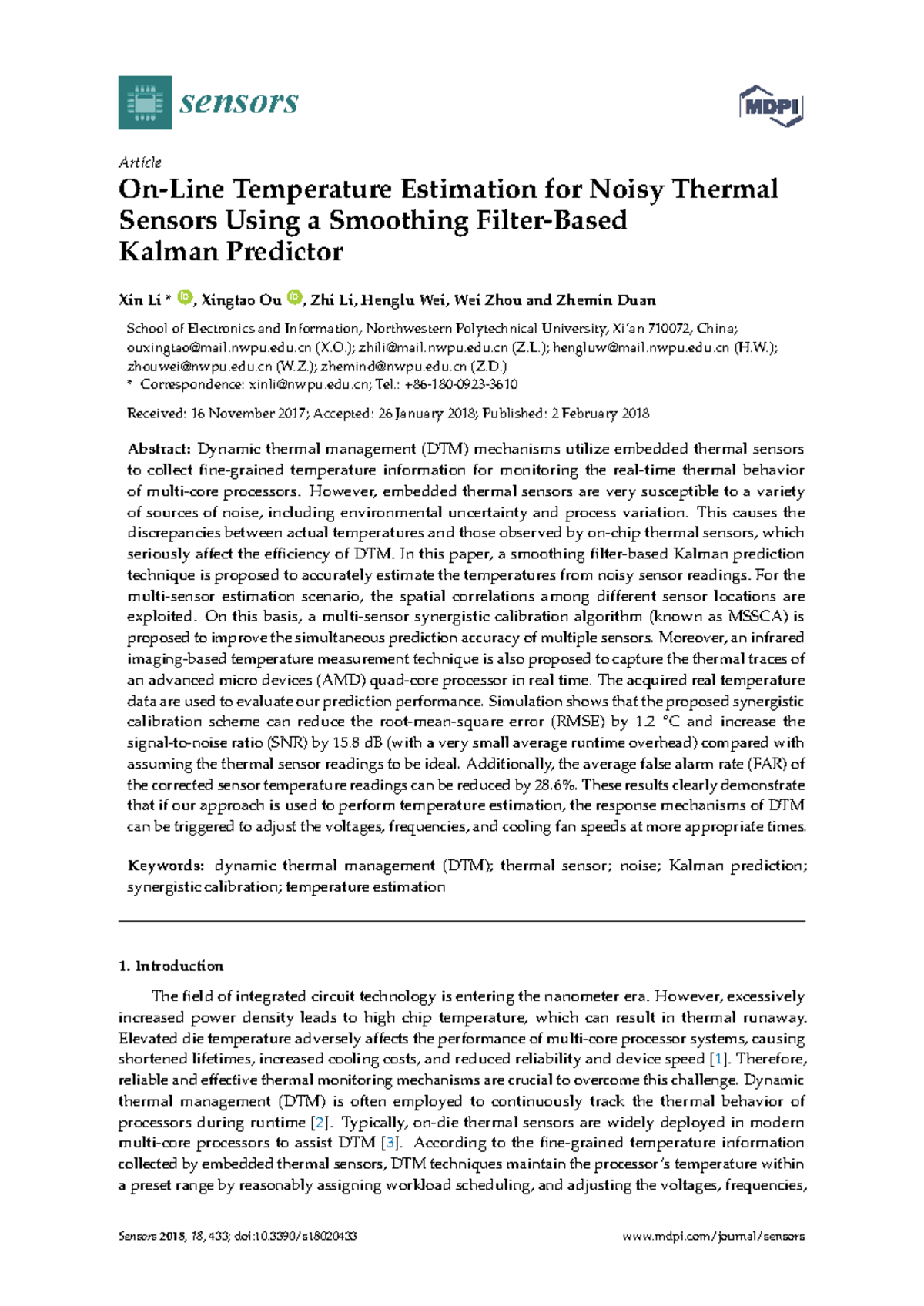 Sensors-18-00433 - sal - sensors Article On-Line Temperature Estimation ...