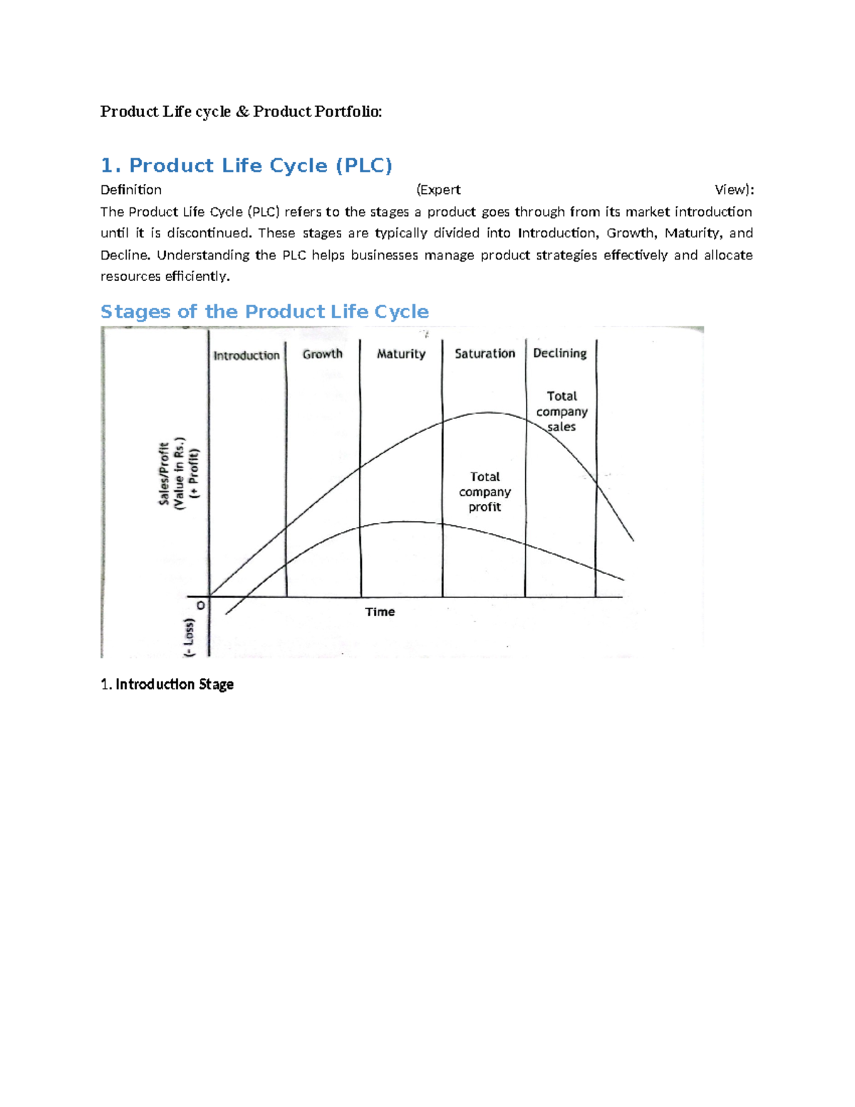 Life cycle product - Product Life cycle & Product Portfolio: 1. Product ...