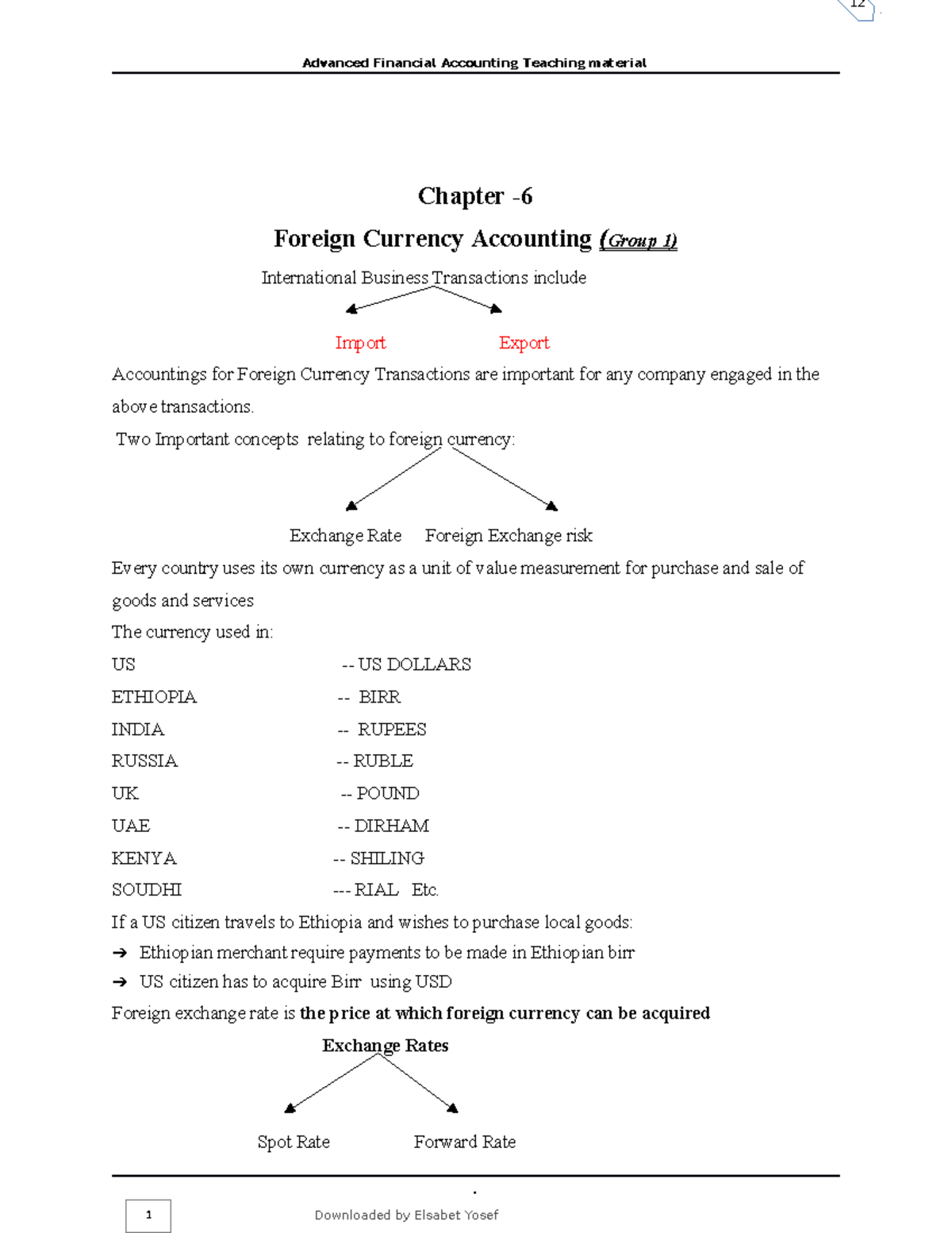 12 Advanced Financial Accounting: Chapter on Foreign Currency ...