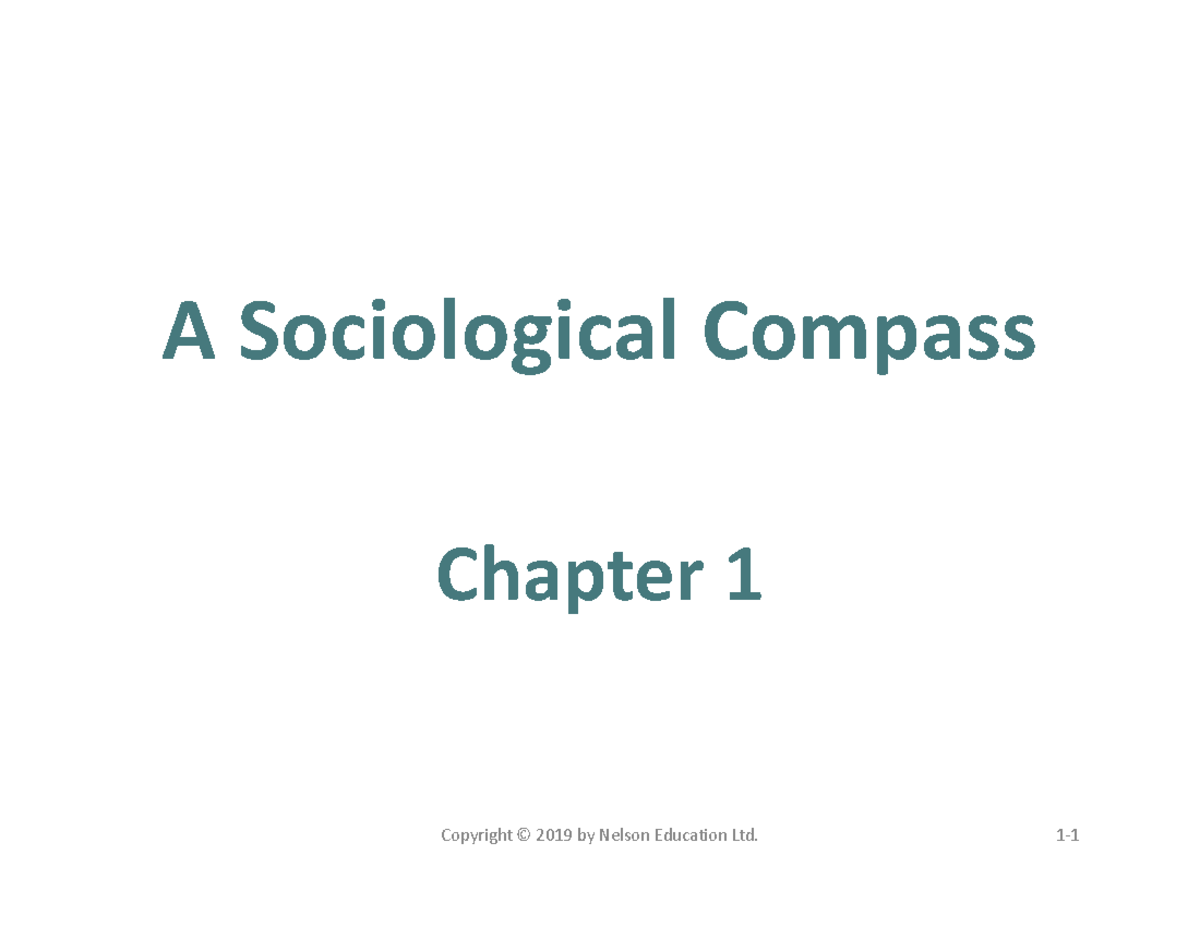 Sociology 101: Understanding the Sociological Perspective - Chapter 1 ...