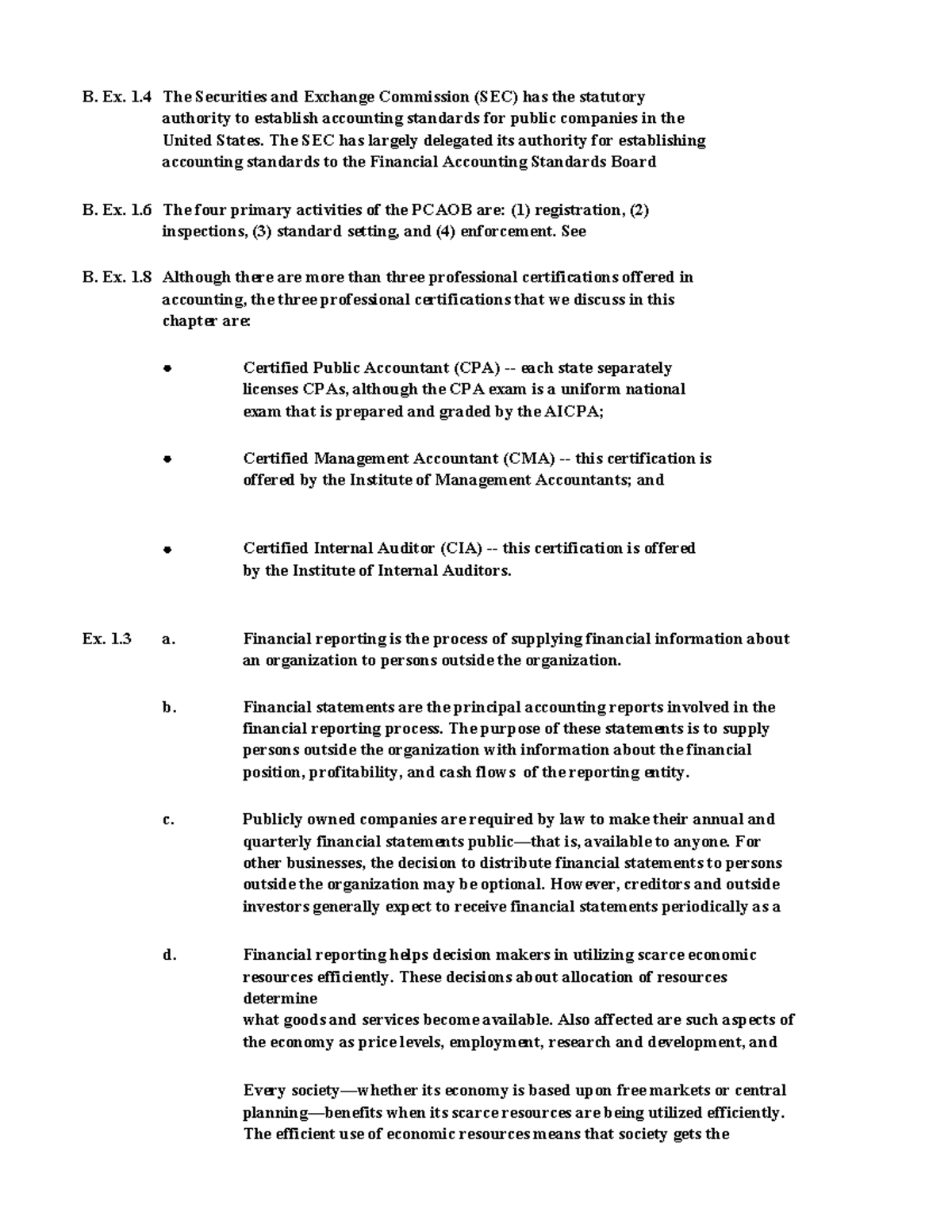 ACCT 101 - Chapter 1 Financial Reporting and Auditing Insights - Studocu