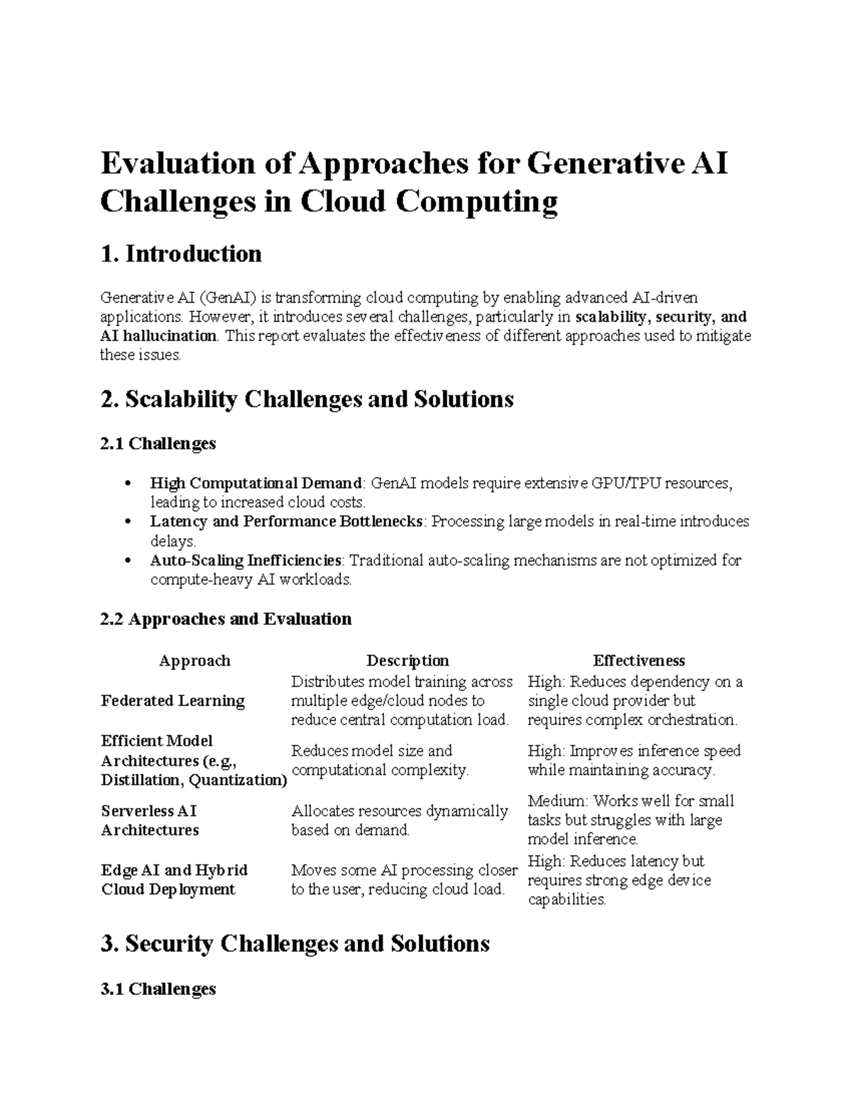 Evaluation of Generative AI Challenges in Cloud Computing (CS101) - Studocu