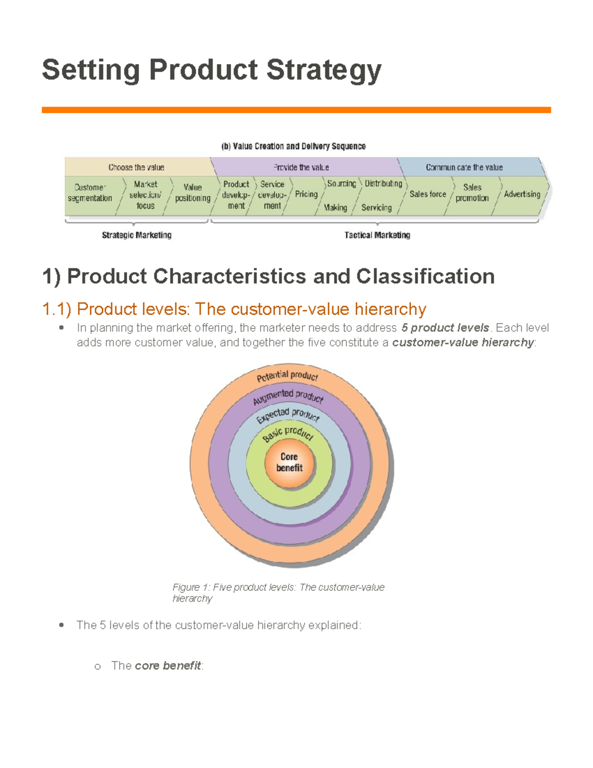 KK Chapter 13: Setting Product Strategy and Customer-Value Hierarchy ...