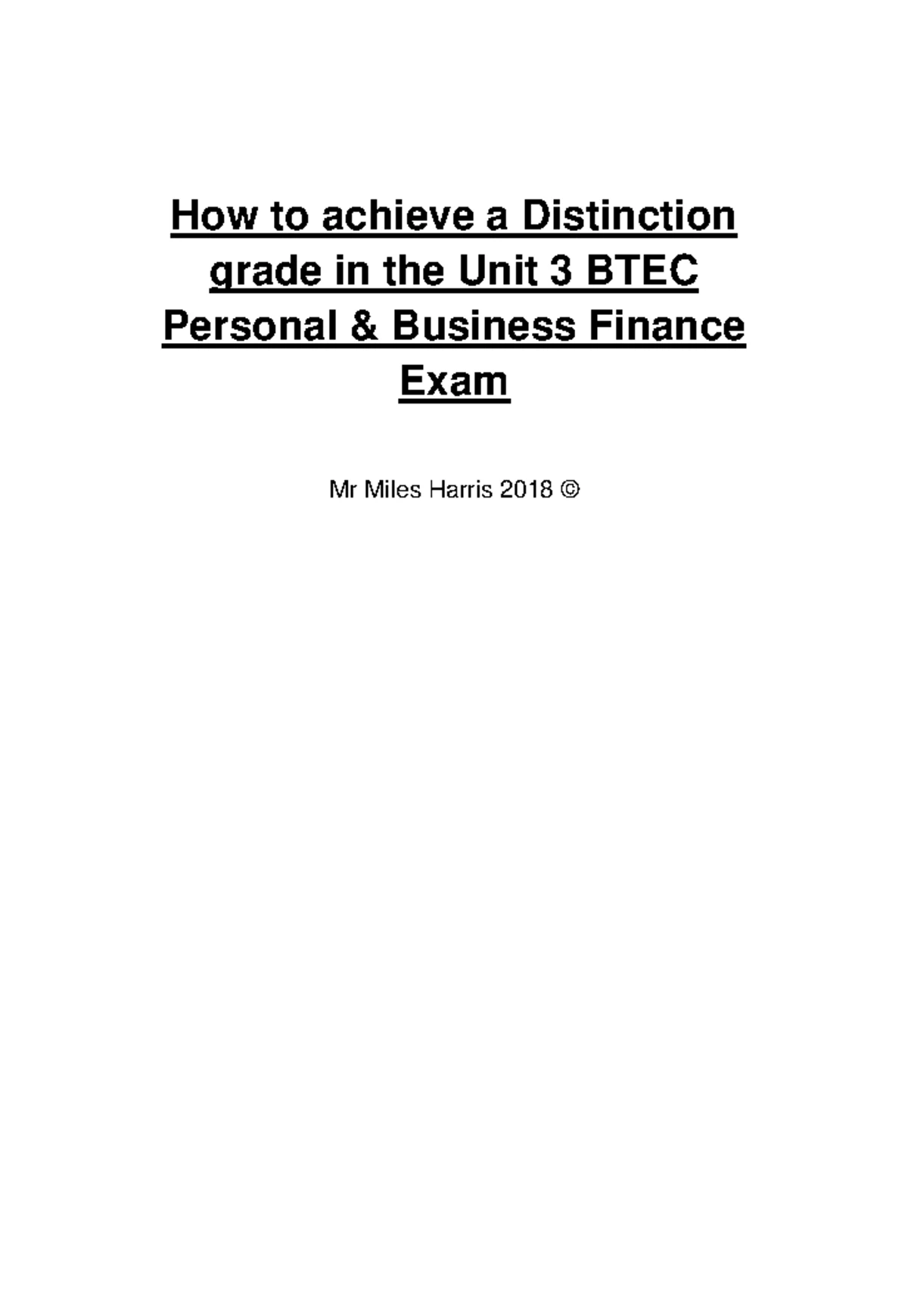 A Level Business 2.1 End of Topic Test: Raising Finance Concepts - Studocu
