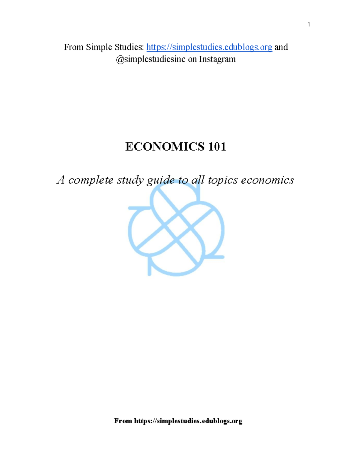 ECON Study Huide - From Simple Studies: simplestudies.edublogs and ...
