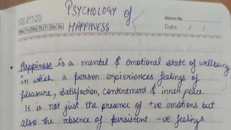 Psy 2: Happiness Notes for Study and Review - Studocu