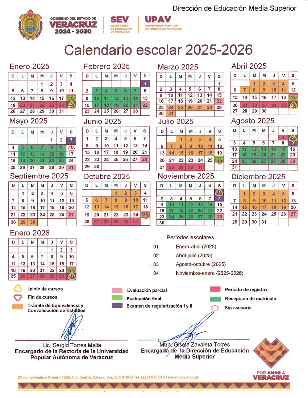 Calendario Escolar 2025-2026 para Bachillerato en UPAV - Studocu