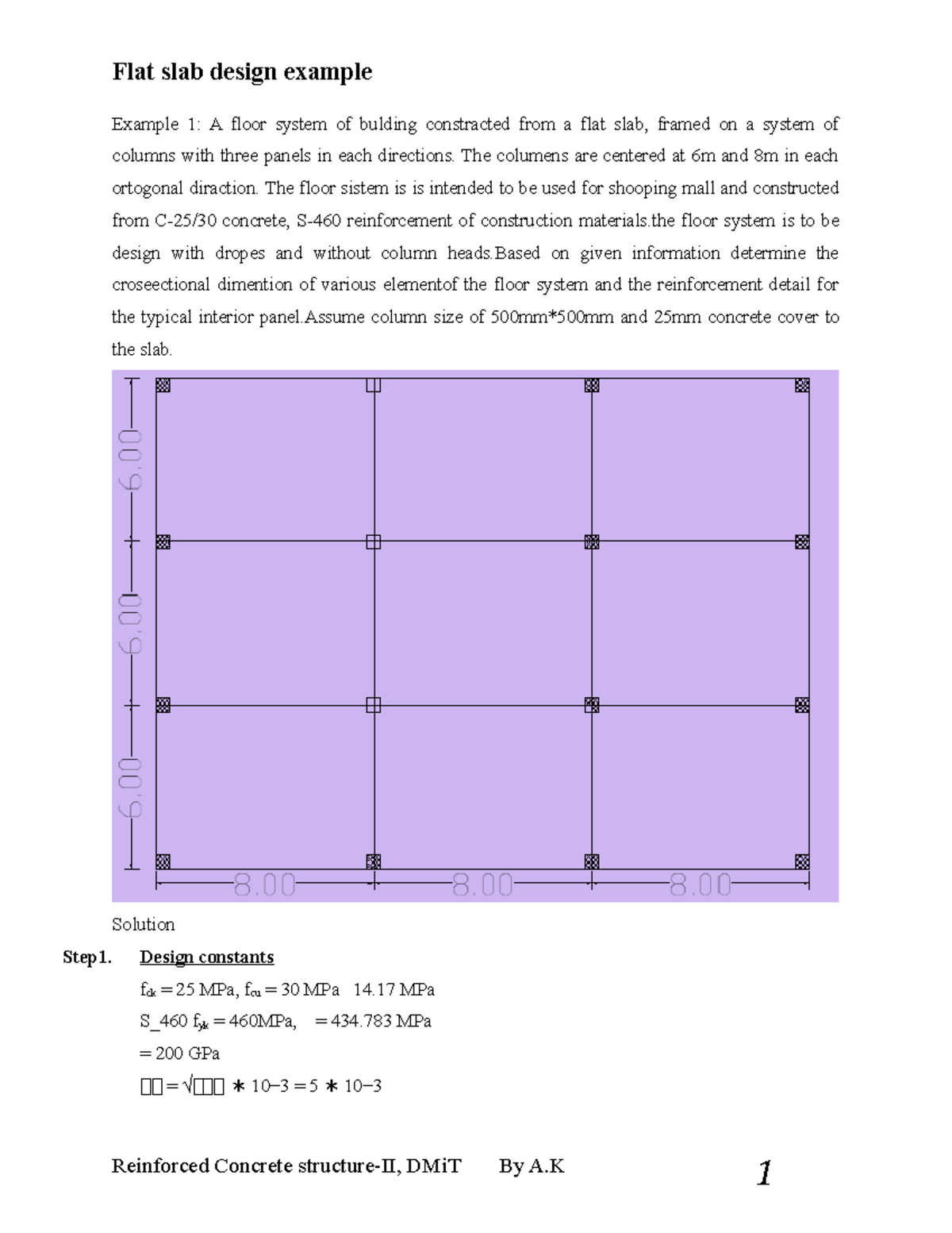 Flat Slab Design Example - Building Structural Analysis - Studocu