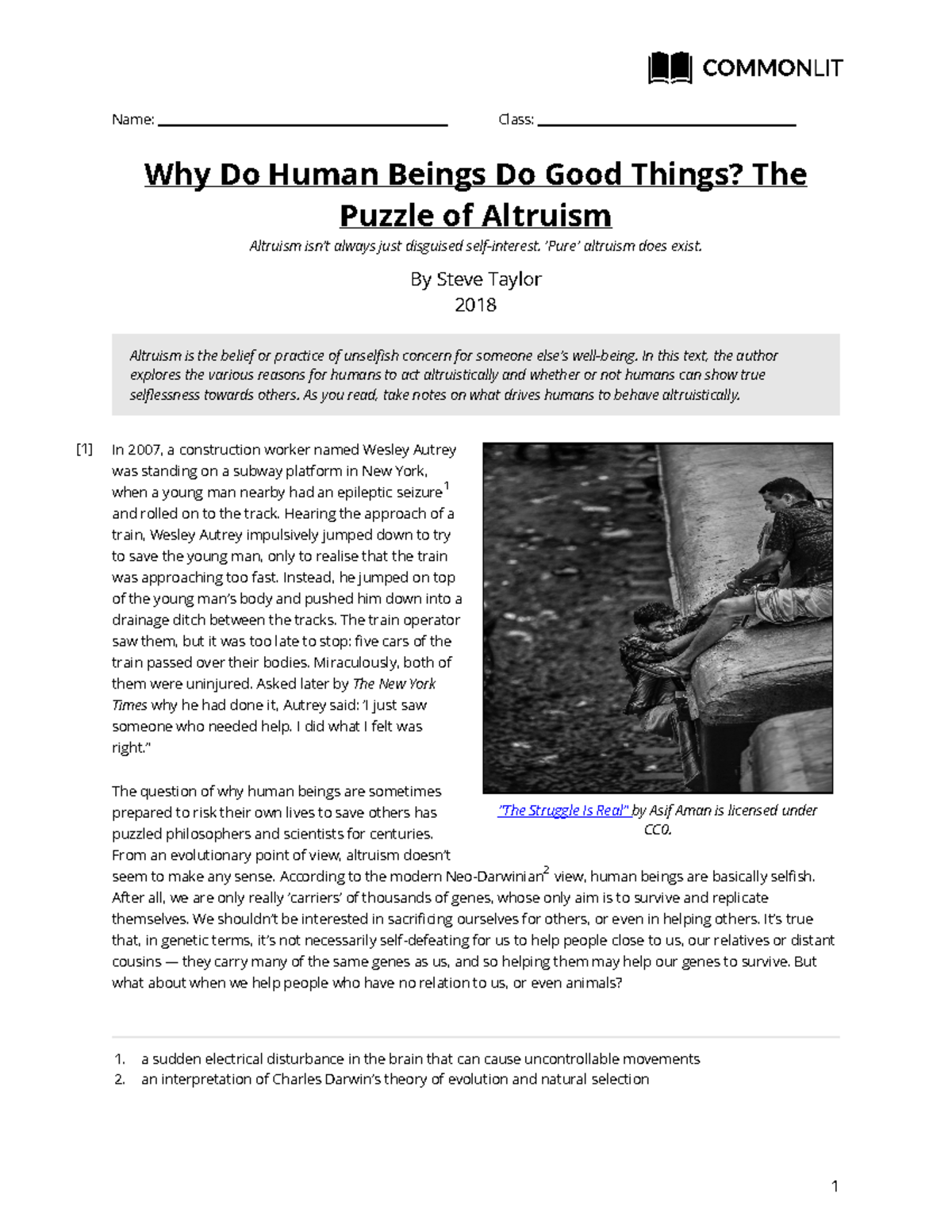 PSY101: Exploring Altruism: The Motivation Behind Good Deeds