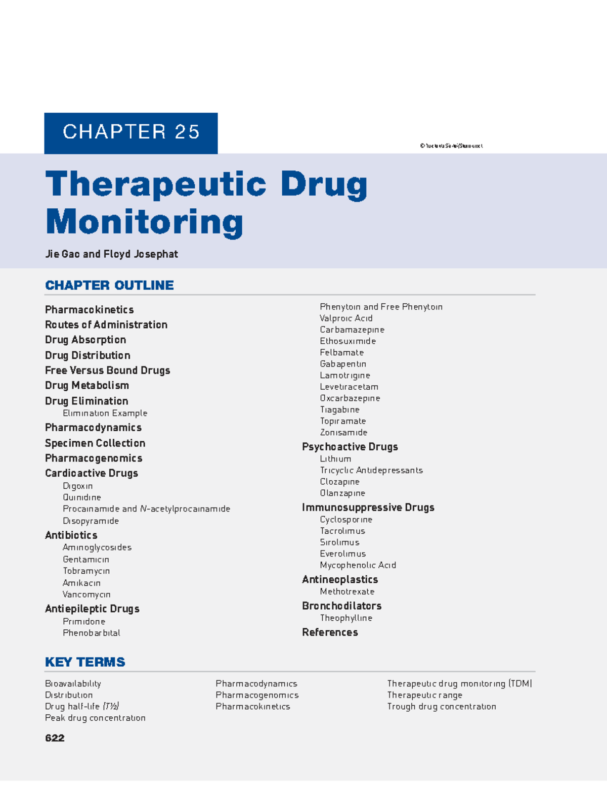 CHAPTER 25: Therapeutic Drug Monitoring in Clinical Chemistry (CLN 2023 ...